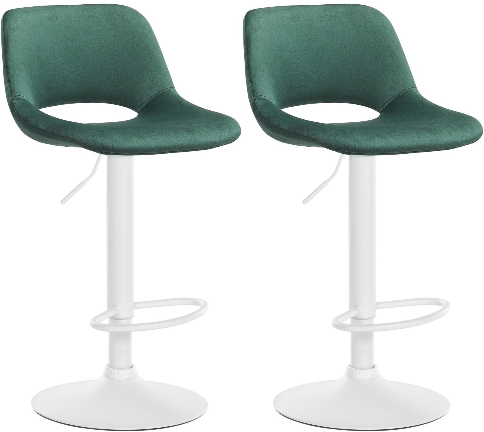 CLP 2er Set Barhocker Camden I Samt-Bezug