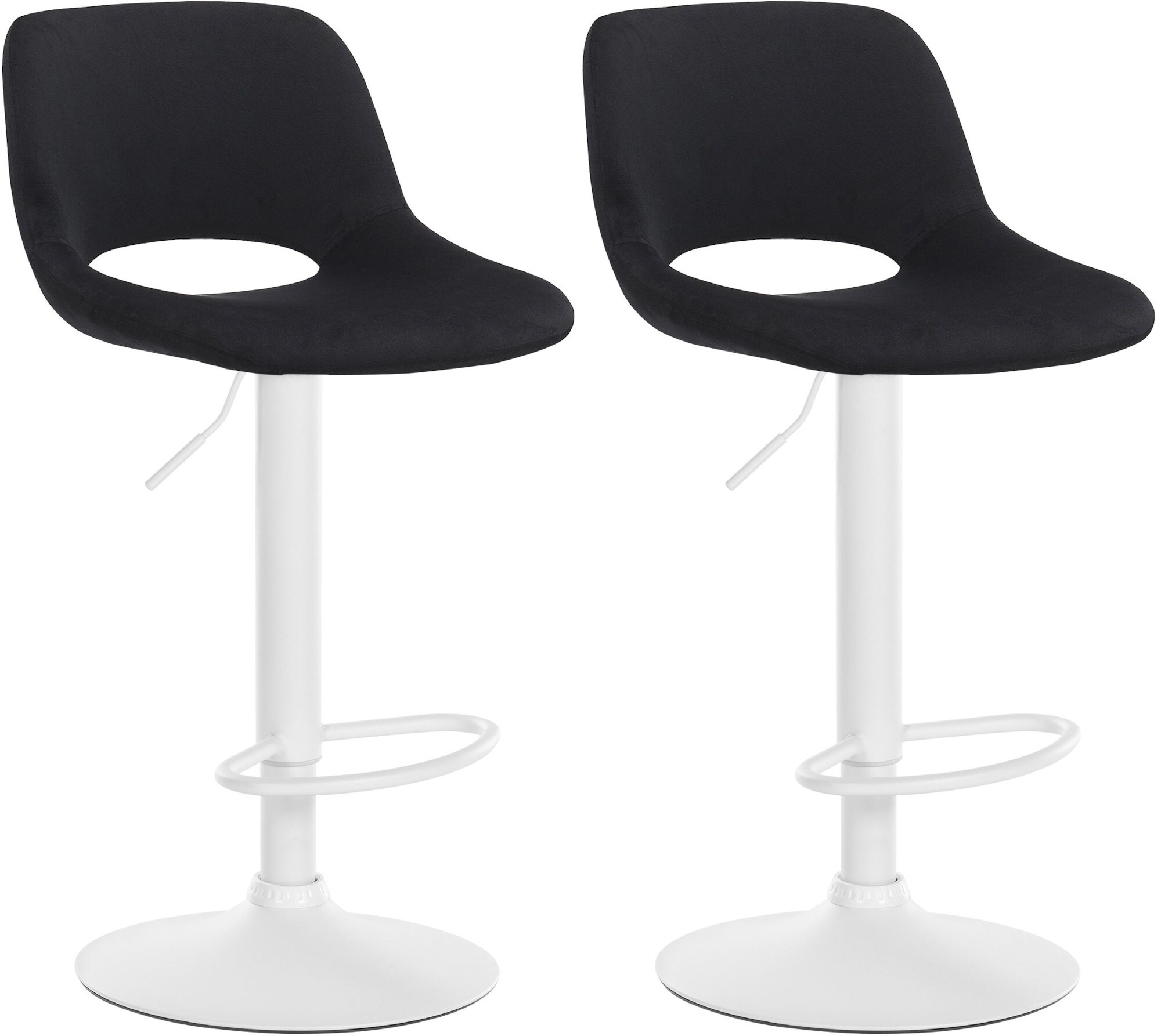 CLP 2er Set Barhocker Camden I Samt-Bezug - Bild 1