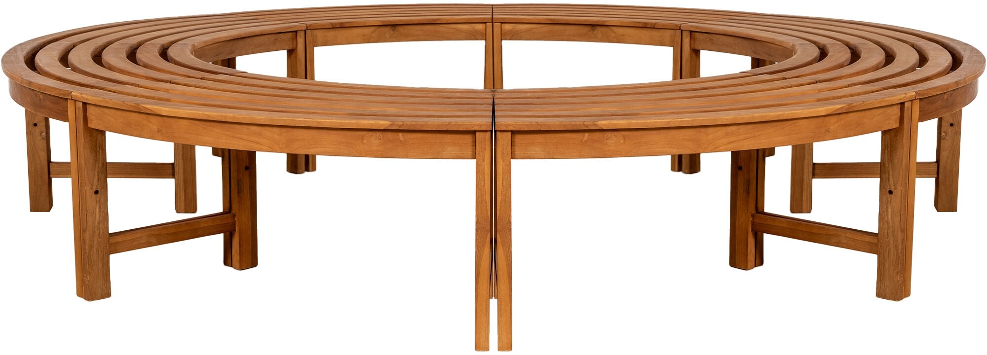 CLP Baumbank Nila ohne R&uuml;ckenlehne I Rundbank Durchmesser 250cm I Gartenbank aus Teakholz massiv und wetterfest - Bild 1