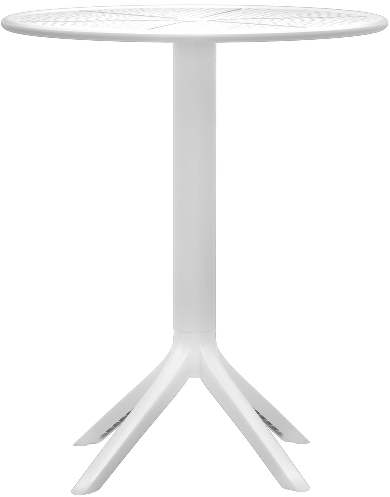 CLP Gartentisch Lacota rund 60 cm, aus wetterfestem, UV-beständigem Kunststoff, ideal als Balkontisch und Terrassentisch für 2 bis 4 …