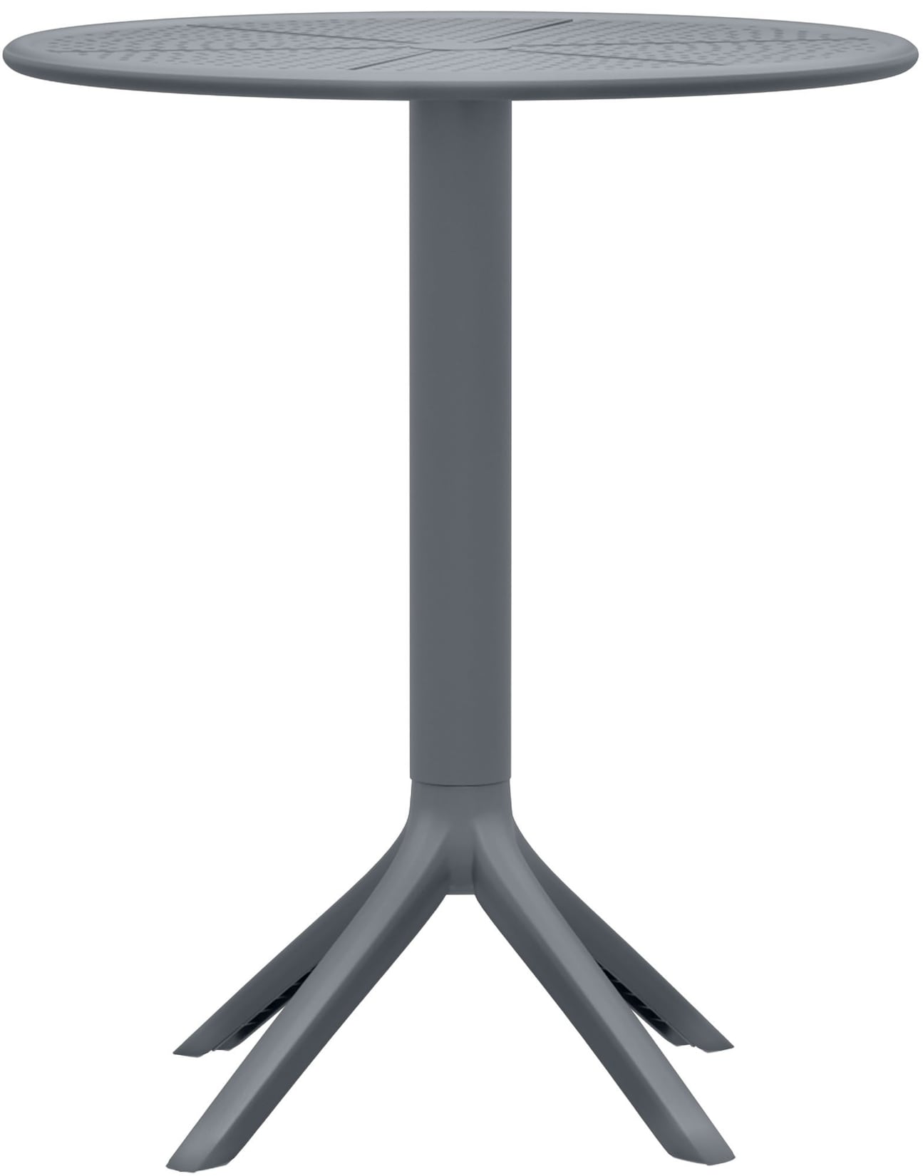 CLP Gartentisch Lacota rund 60 cm, aus wetterfestem, UV-beständigem Kunststoff, ideal als Balkontisch und Terrassentisch für 2 bis 4 …