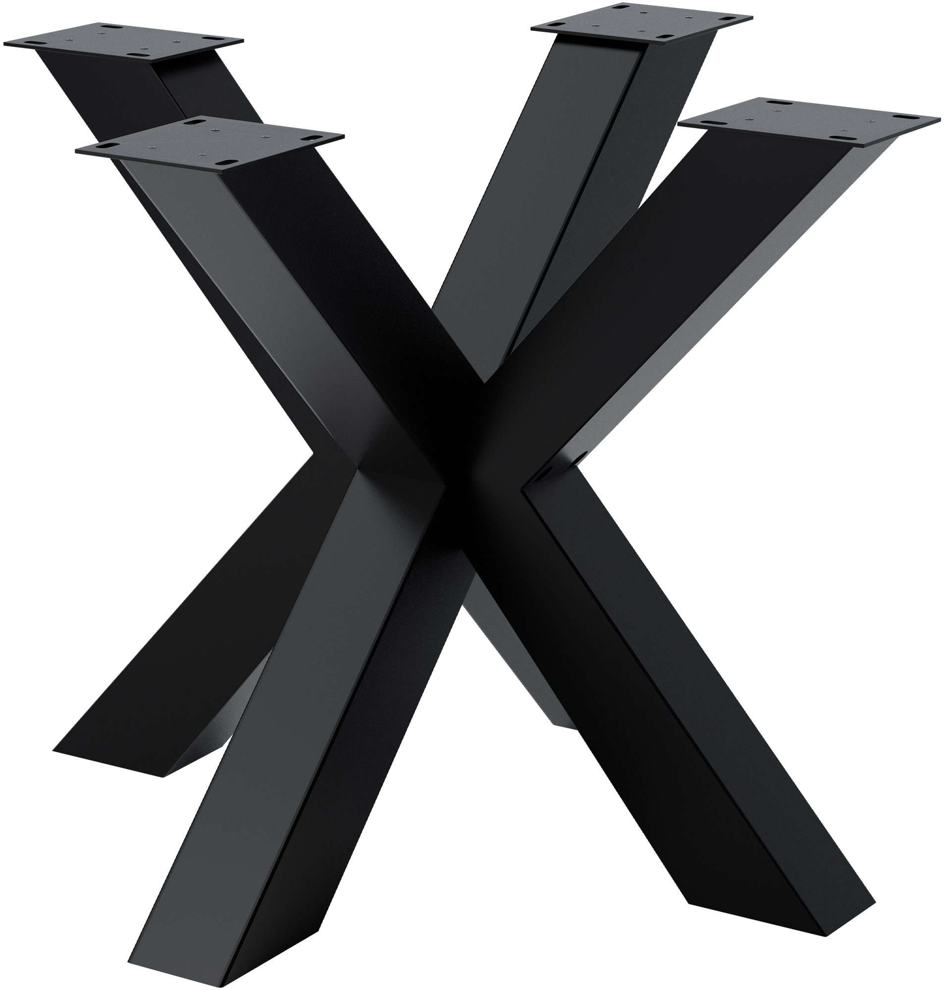 CLP Tischbeine Metall schwarz Esstisch Harlan, Tischgestell pulverbeschichtet, besonders stabil bis 300 kg belastbar, f&uuml;r DIY-Tische - Bild 1