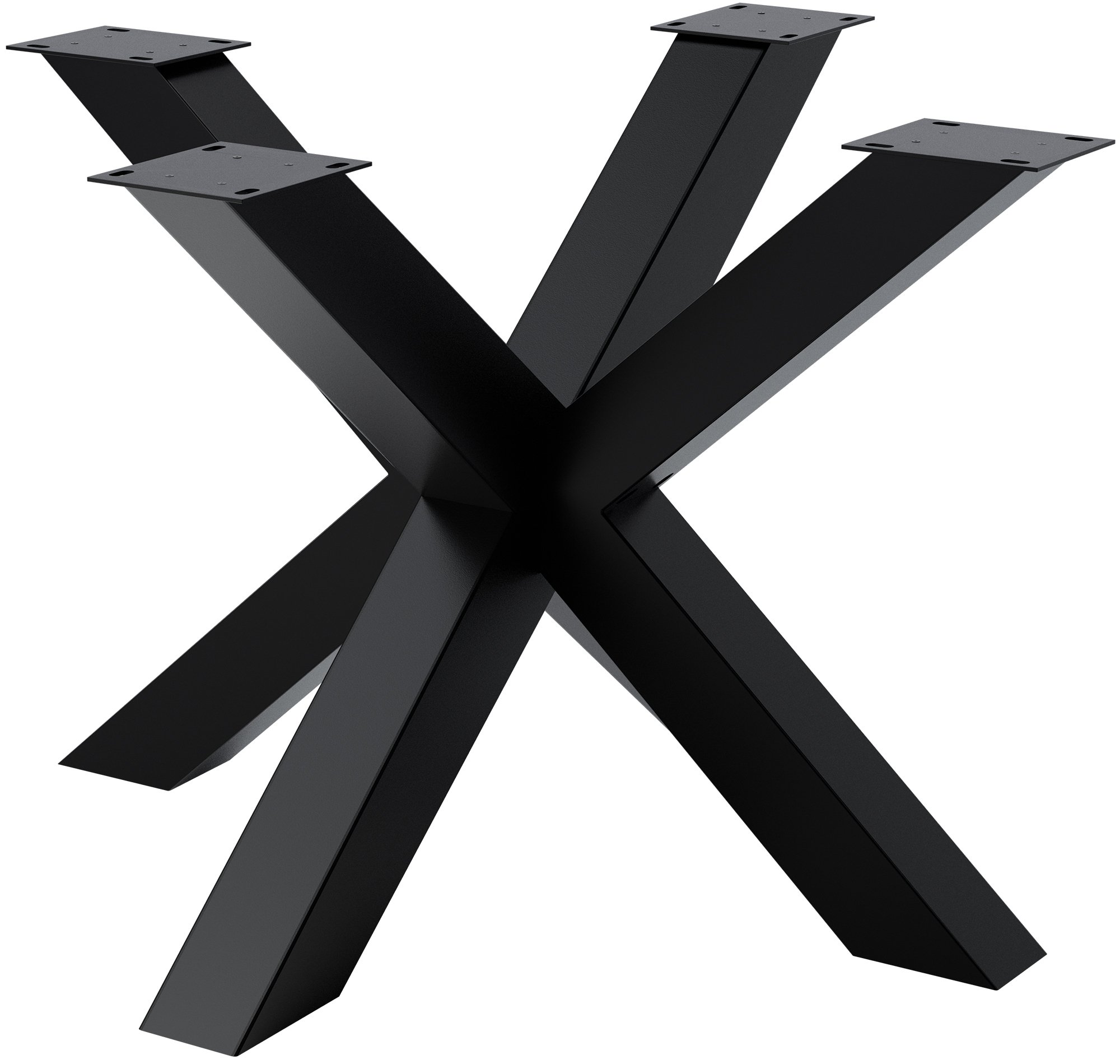 CLP Tischbeine Metall schwarz Esstisch Harlan, Tischgestell pulverbeschichtet, besonders stabil bis 300 kg belastbar, f&uuml;r DIY-Tische - Bild 1