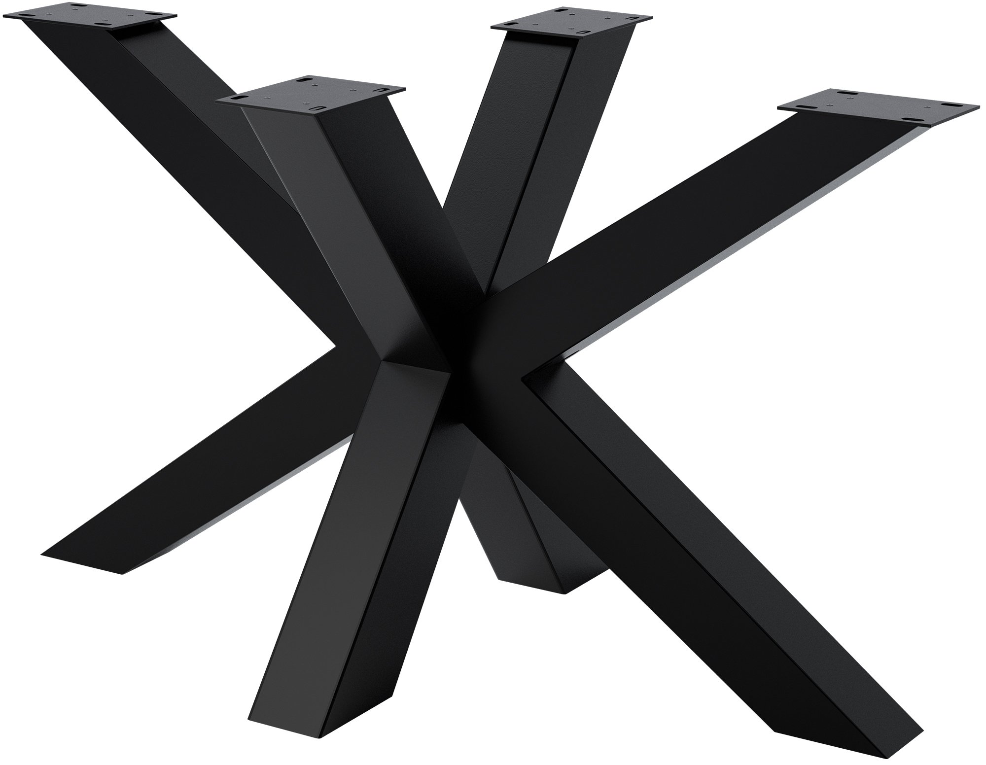 CLP Tischbeine Metall schwarz Esstisch Harlan, Tischgestell pulverbeschichtet, besonders stabil bis 300 kg belastbar, f&uuml;r DIY-Tische - Bild 1