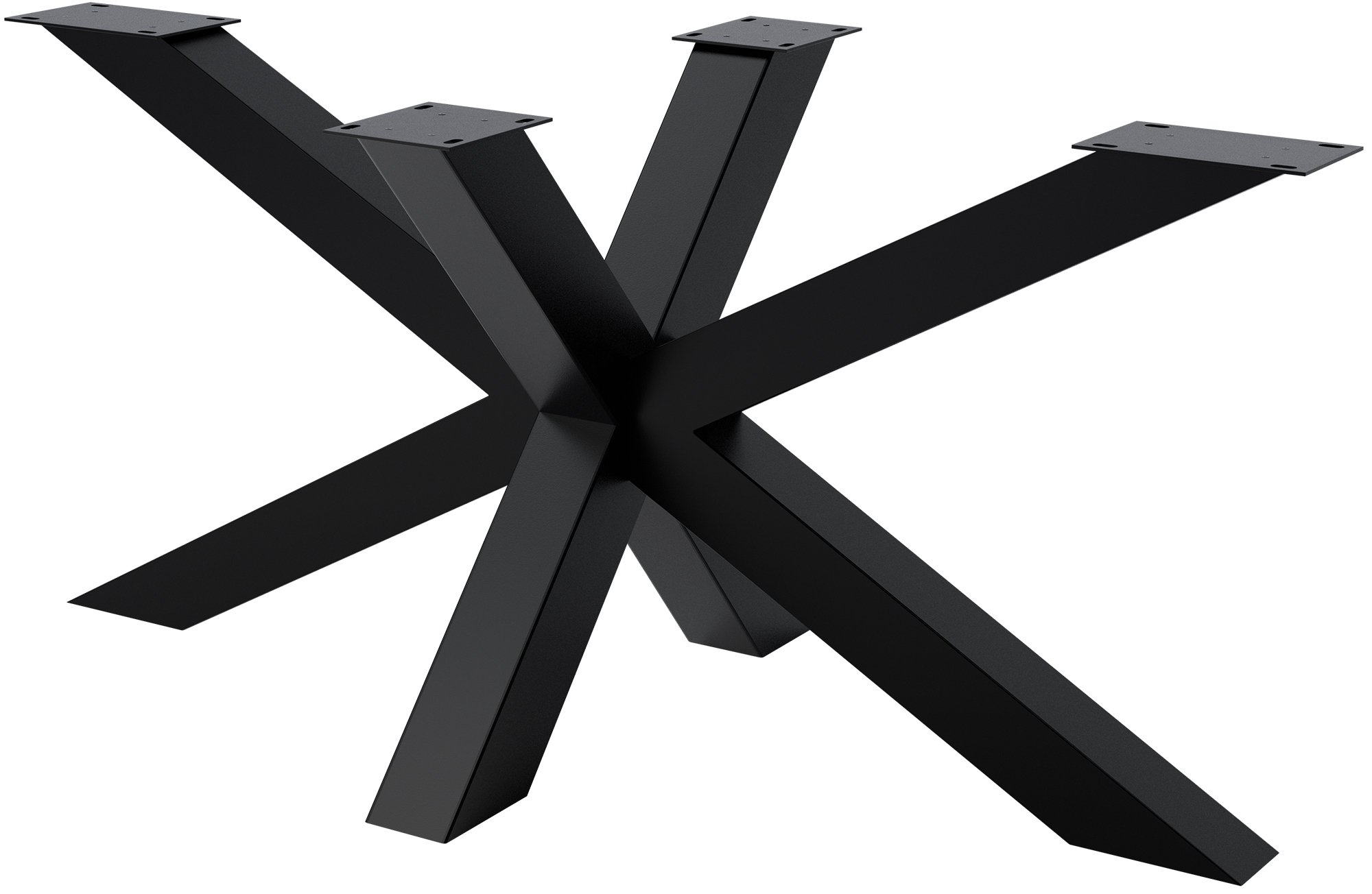 CLP Tischbeine Metall schwarz Esstisch Harlan, Tischgestell pulverbeschichtet, besonders stabil bis 300 kg belastbar, f&uuml;r DIY-Tische - Bild 1