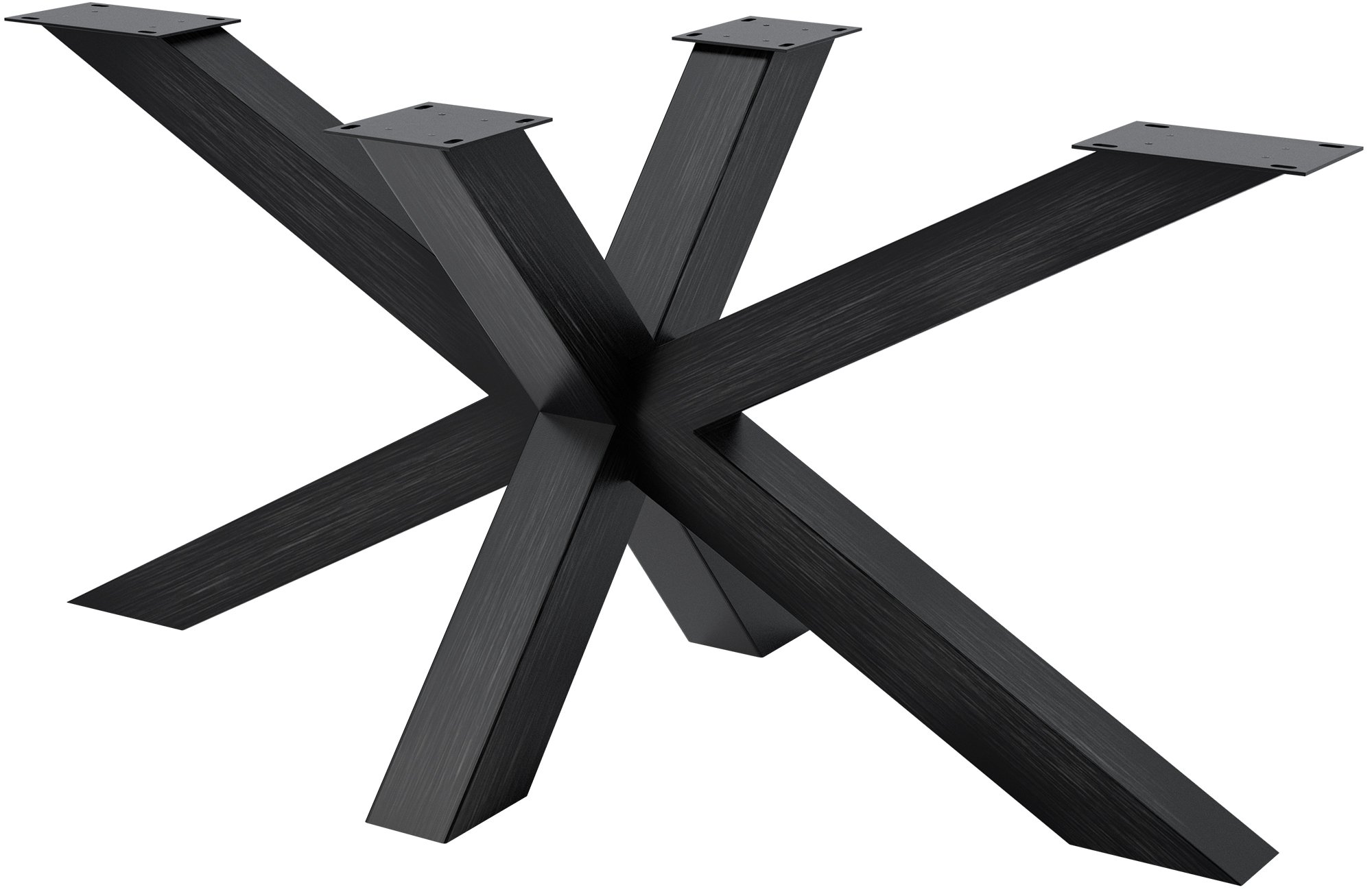 CLP Tischbeine Metall schwarz Esstisch Harlan, Tischgestell pulverbeschichtet, besonders stabil bis 300 kg belastbar, f&uuml;r DIY-Tische - Bild 1