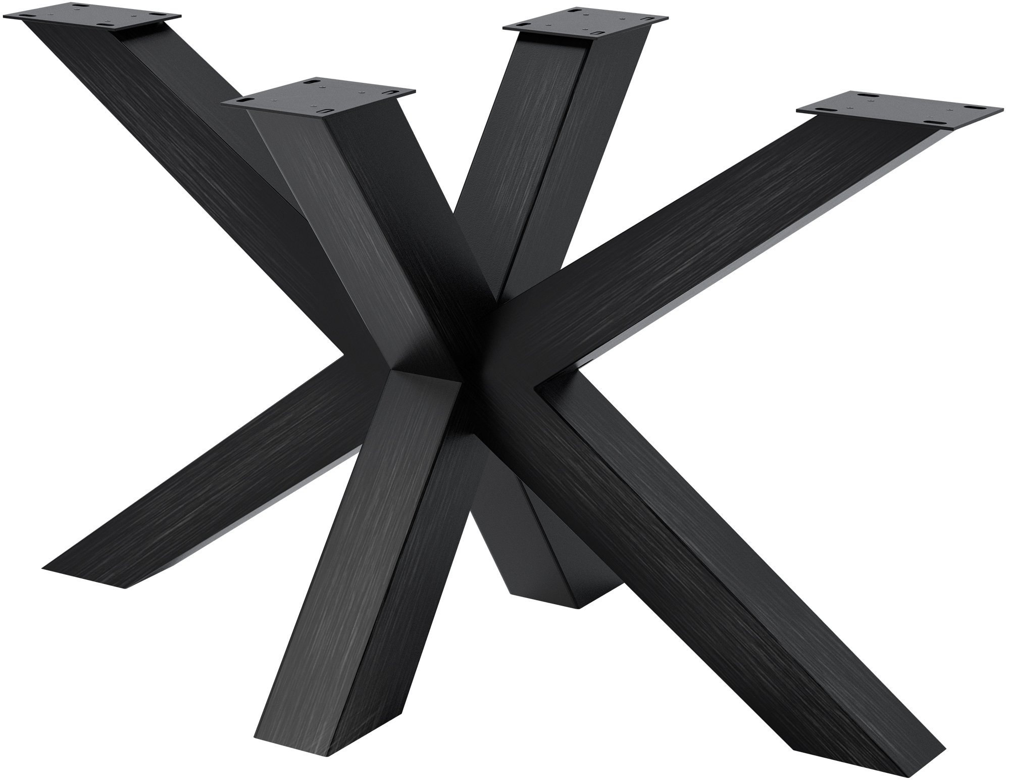 CLP Tischbeine Metall schwarz Esstisch Harlan, Tischgestell pulverbeschichtet, besonders stabil bis 300 kg belastbar, f&uuml;r DIY-Tische - Bild 1