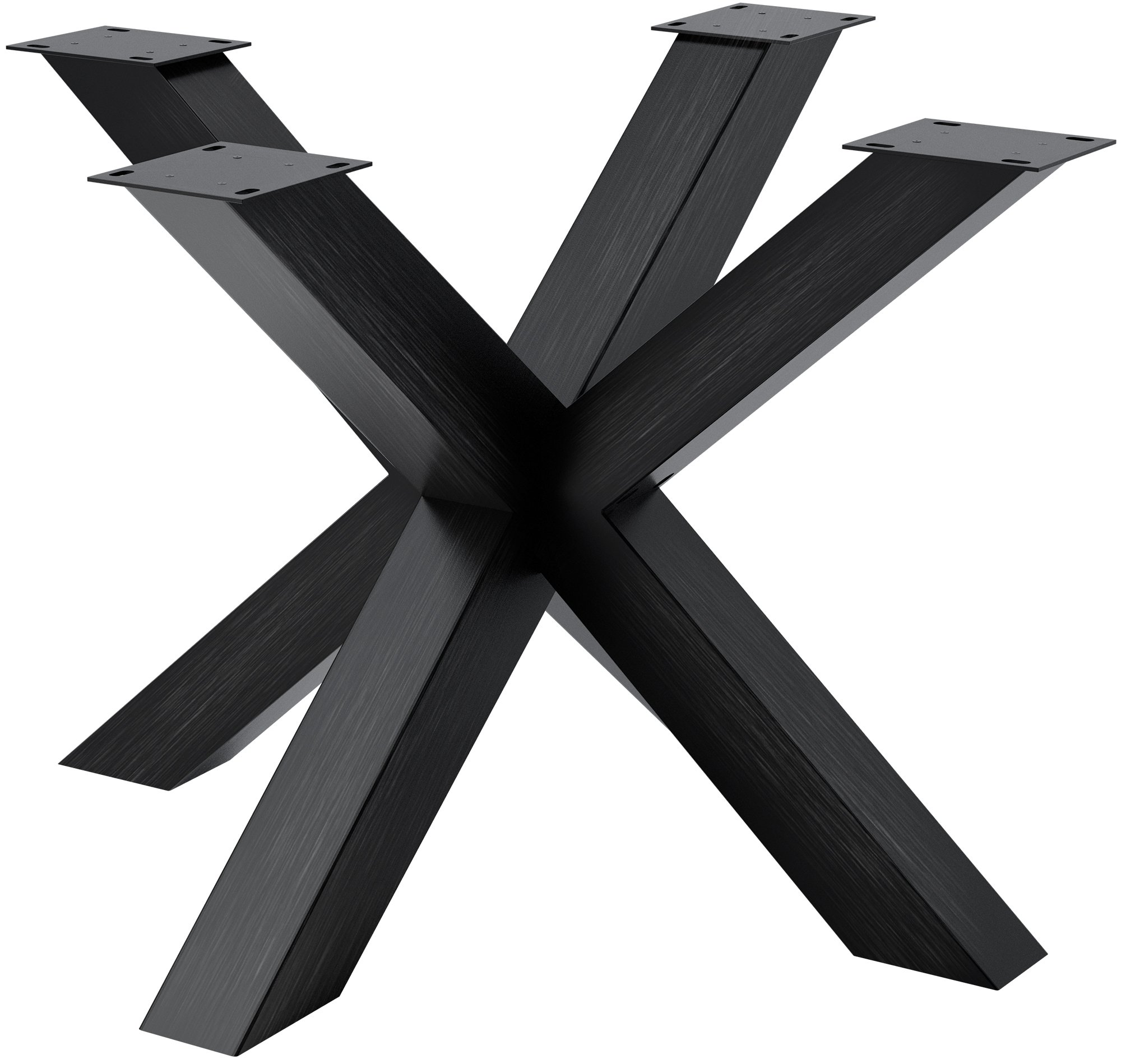 CLP Tischbeine Metall schwarz Esstisch Harlan, Tischgestell pulverbeschichtet, besonders stabil bis 300 kg belastbar, f&uuml;r DIY-Tische - Bild 1