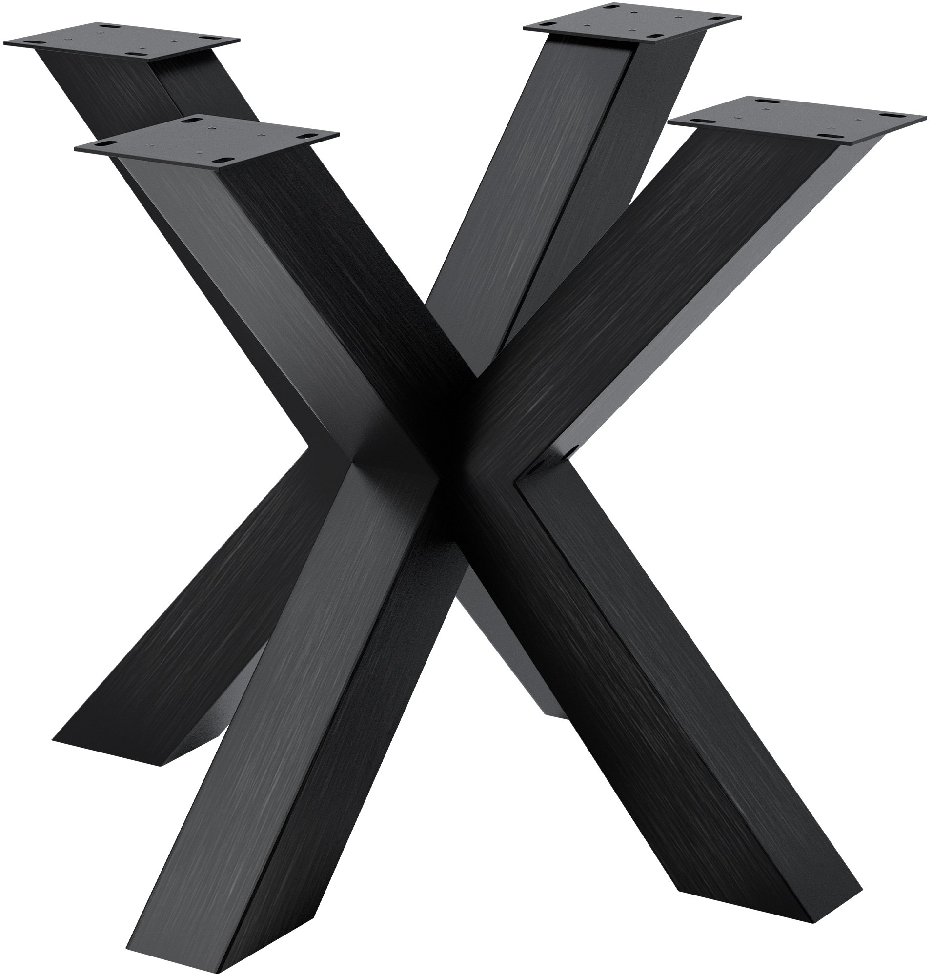 CLP Tischbeine Metall schwarz Esstisch Harlan, Tischgestell pulverbeschichtet, besonders stabil bis 300 kg belastbar, f&uuml;r DIY-Tische - Bild 1