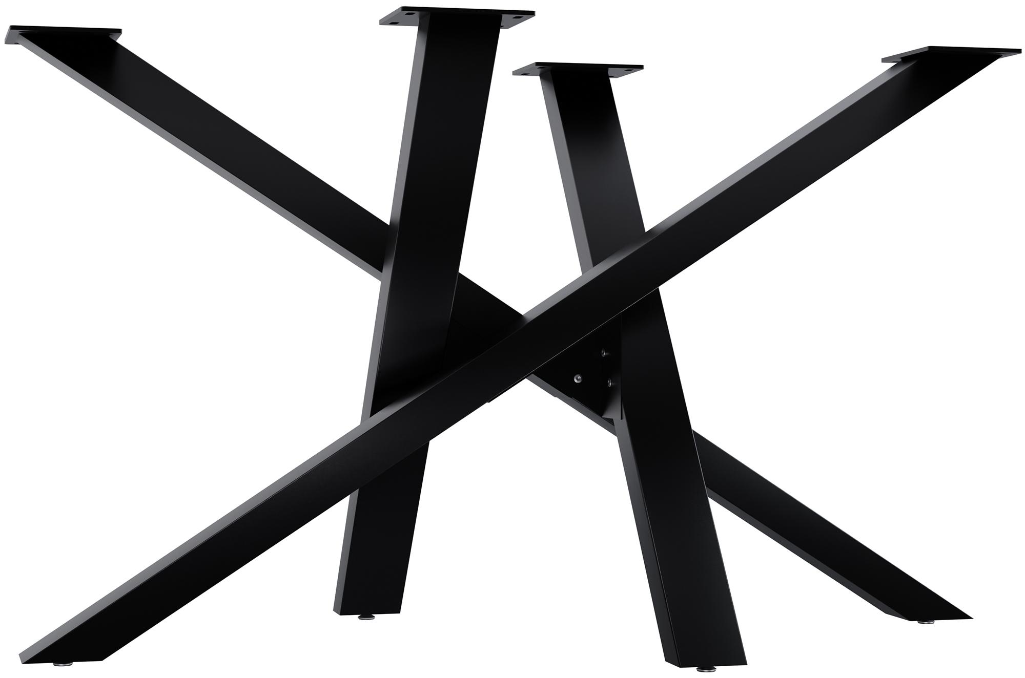 CLP Tischbeine Metall schwarz Finney, Tischkufen f&uuml;r DIY-Esstische, Tischgestell aus pulverbeschichtetem Stahl, H&ouml;he 72 cm - Bild 1