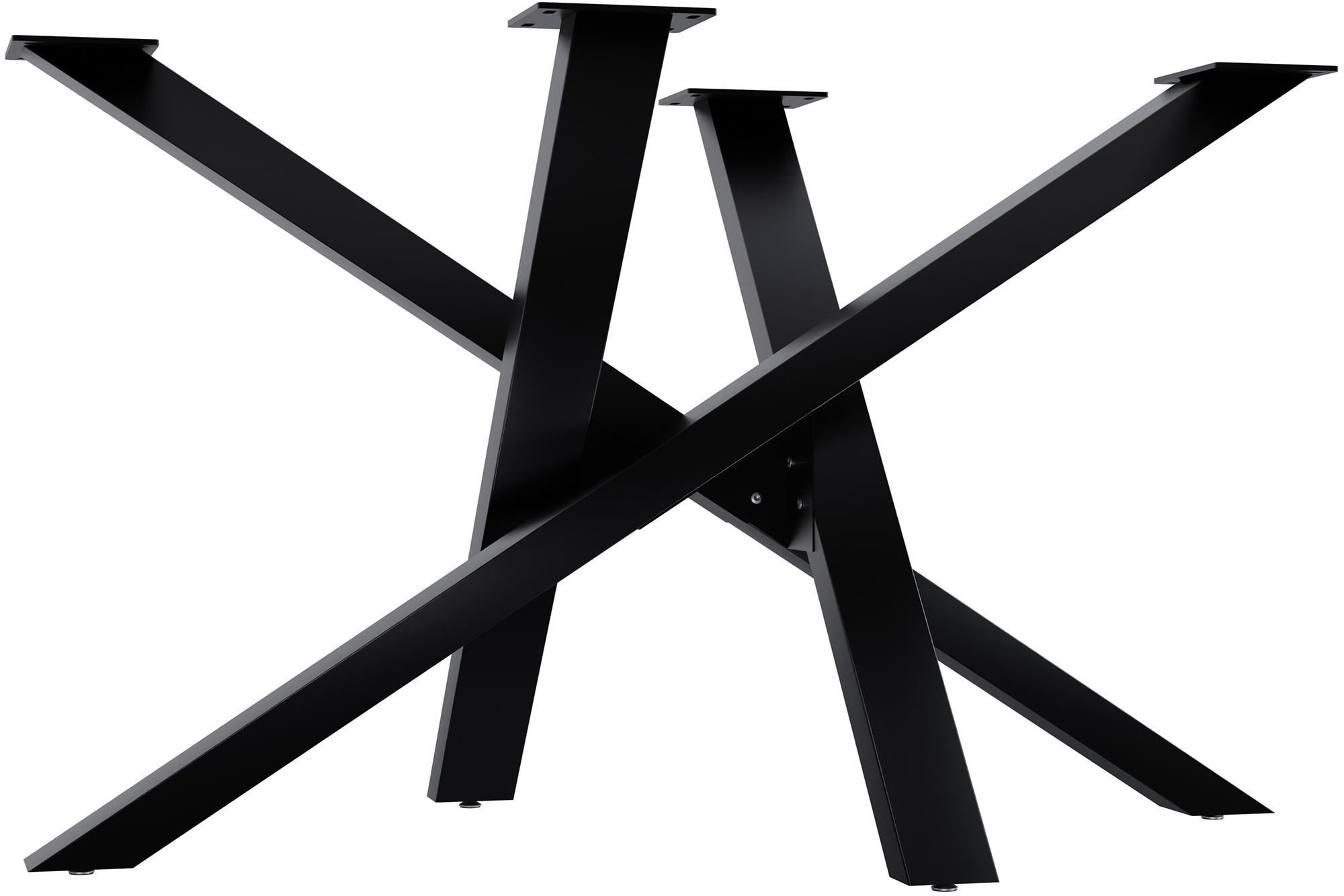 CLP Tischbeine Metall schwarz Finney, Tischkufen f&uuml;r DIY-Esstische, Tischgestell aus pulverbeschichtetem Stahl, H&ouml;he 72 cm - Bild 1