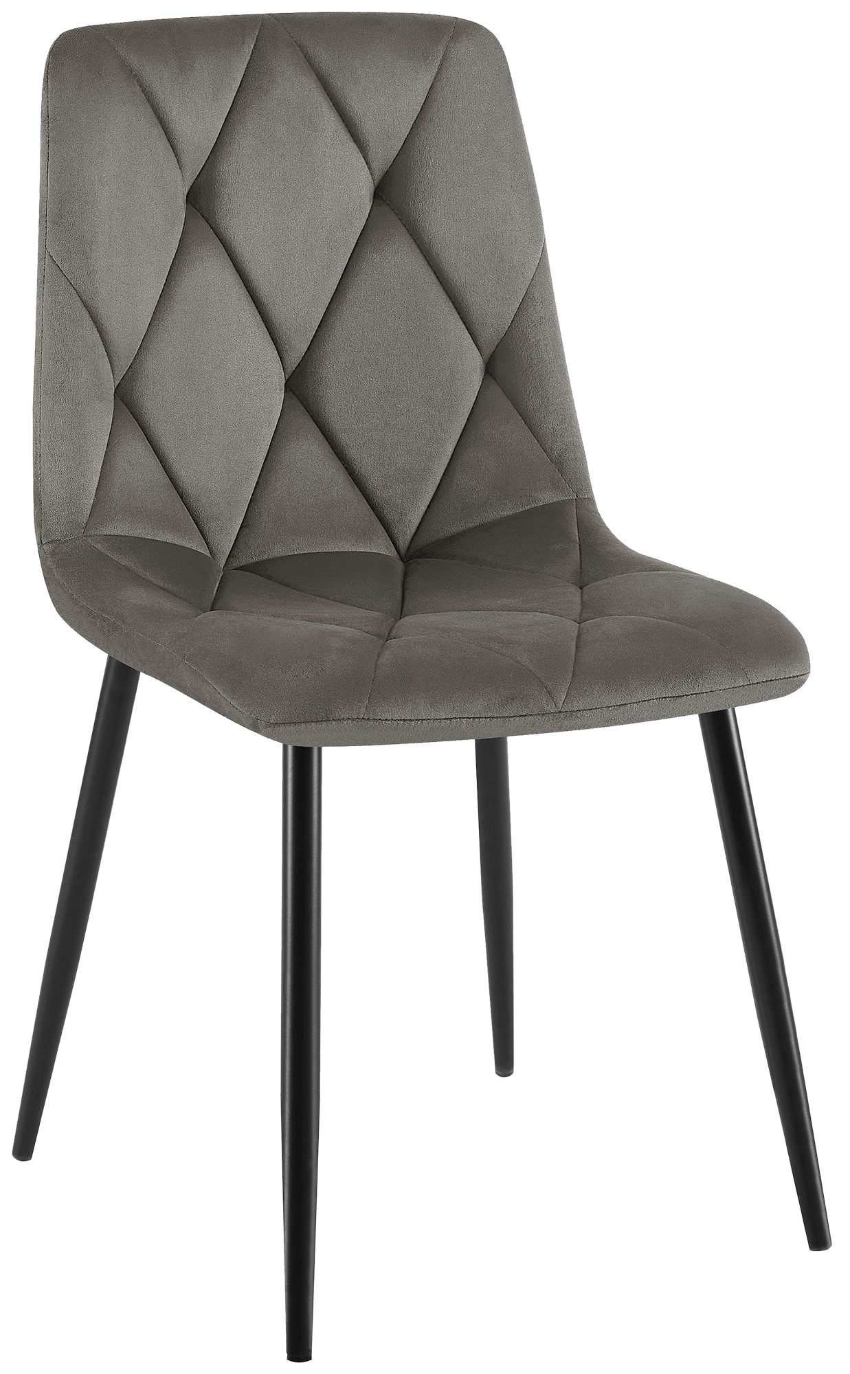 CLP Esszimmerstuhl gepolstert Clairton, K&uuml;chenstuhl mit gestepptem Bezug, mit schwarzem Metallgestell, bis 150 kg belastbar - Bild 1