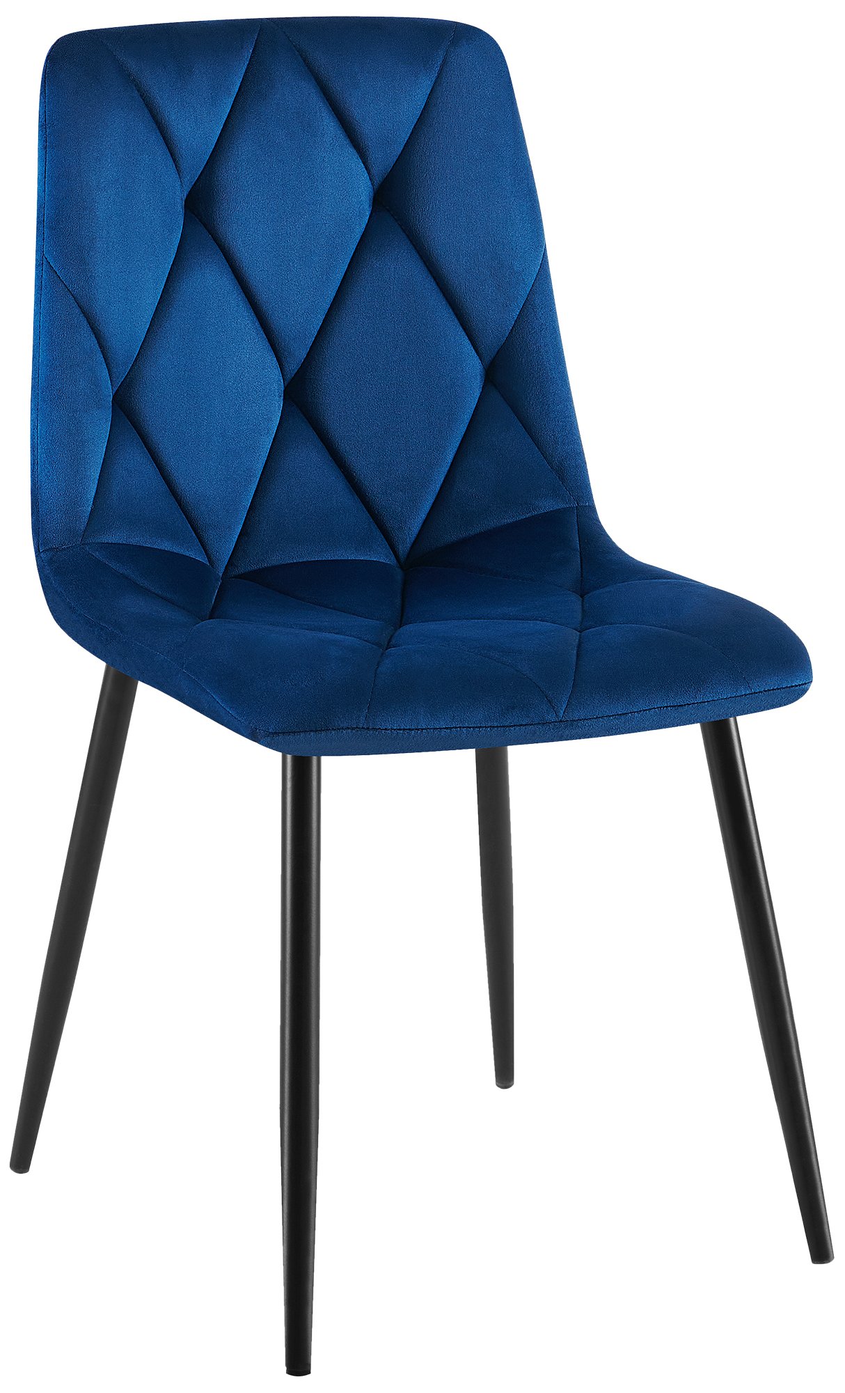 CLP Esszimmerstuhl gepolstert Clairton, K&uuml;chenstuhl mit gestepptem Bezug, mit schwarzem Metallgestell, bis 150 kg belastbar - Bild 1