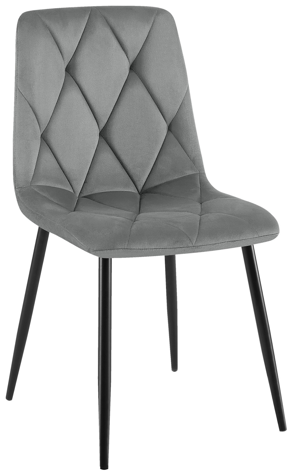 CLP Esszimmerstuhl Clairton Samt Farbe: dunkelgrau, Material: Samt