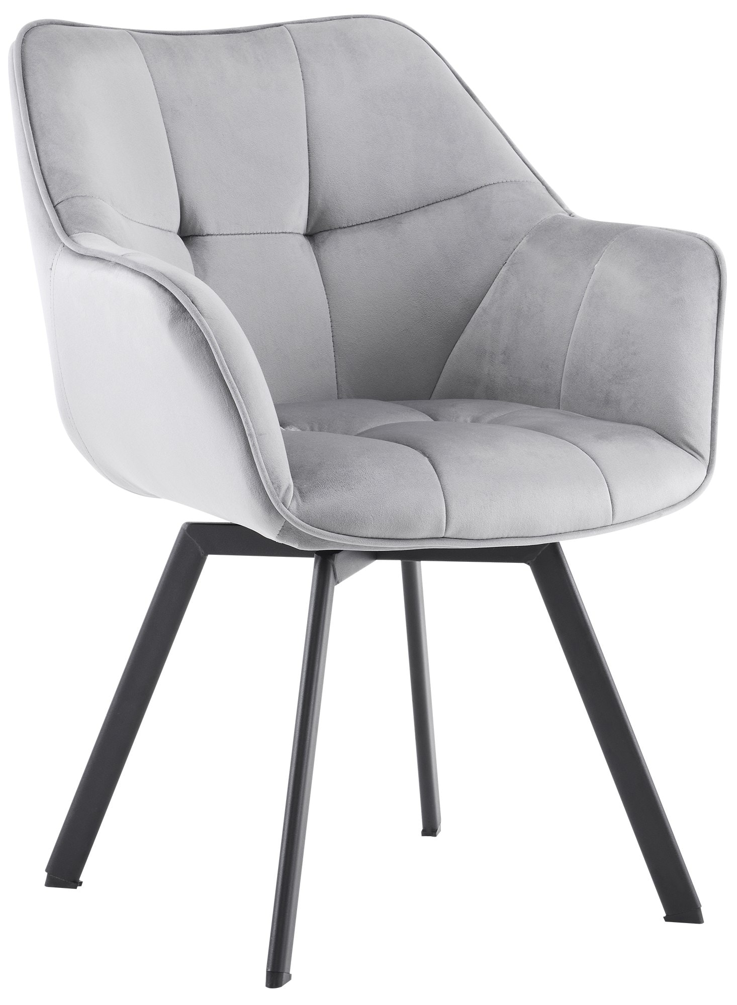 CLP Esszimmerstuhl Jordi aus Samt | Drehbarer Sessel f&uuml;r Wohn- und Essbereiche | Ergonomisches Design belastbar bis 150 kg - Bild 1