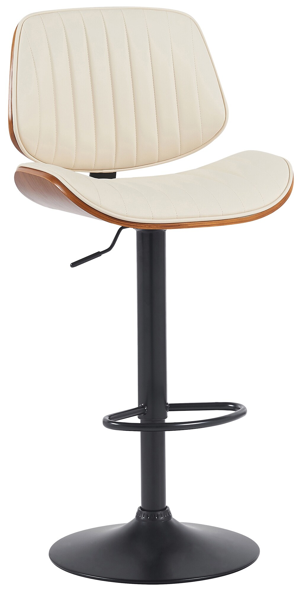 CLP Barhocker Clawson Kunstlederbezug I Barstuhl mit Bugholzrahmen h&ouml;henverstellbar und drehbar I mit R&uuml;ckenlehne und Fu&szlig;st&uuml;tze - Bild 1