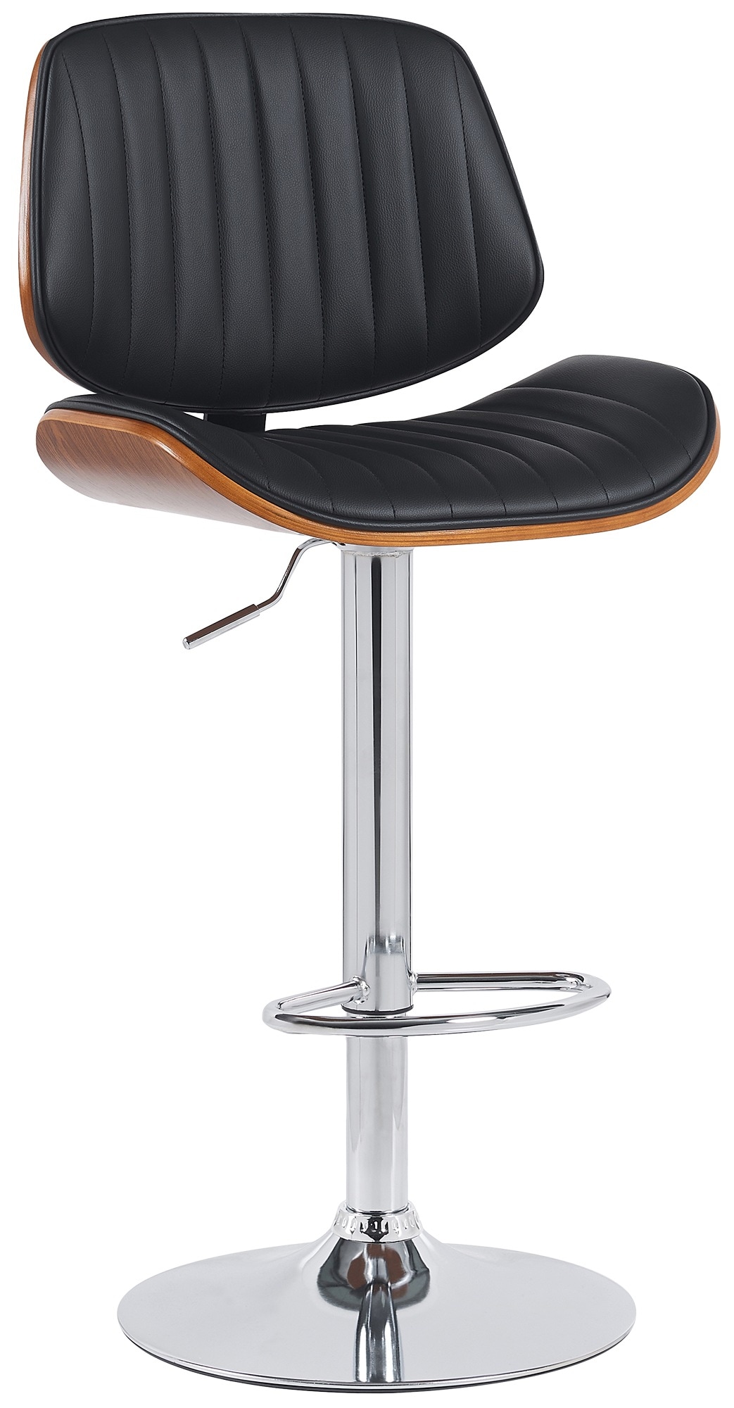 CLP Barhocker Clawson Kunstlederbezug I Barstuhl mit Bugholzrahmen h&ouml;henverstellbar und drehbar I mit R&uuml;ckenlehne und Fu&szlig;st&uuml;tze - Bild 1