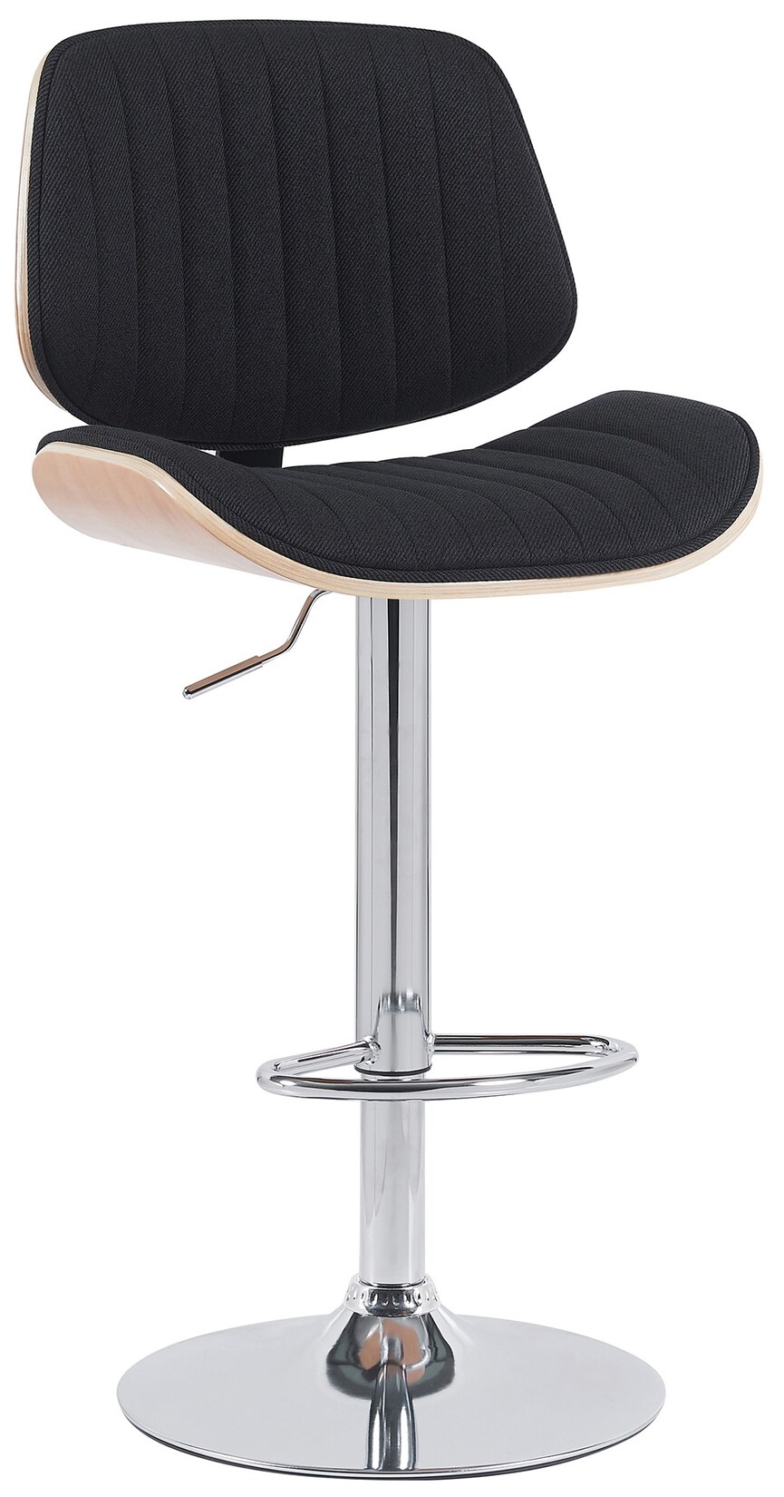 CLP Barhocker Clawson Stoffbezug I Barstuhl mit Bugholzrahmen höhenverstellbar und drehbar I mit Rückenlehne und Fußstütze | 04255716349196