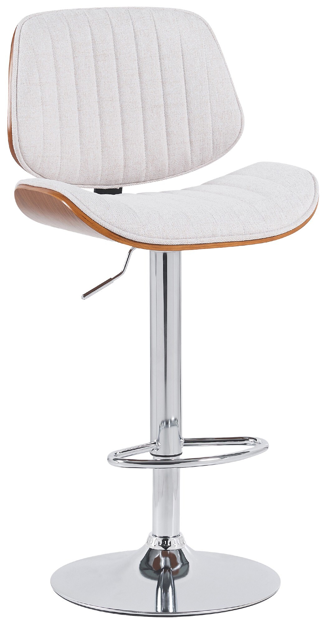 CLP Barhocker Clawson Stoffbezug I Barstuhl mit Bugholzrahmen h&ouml;henverstellbar und drehbar I mit R&uuml;ckenlehne und Fu&szlig;st&uuml;tze - Bild 1