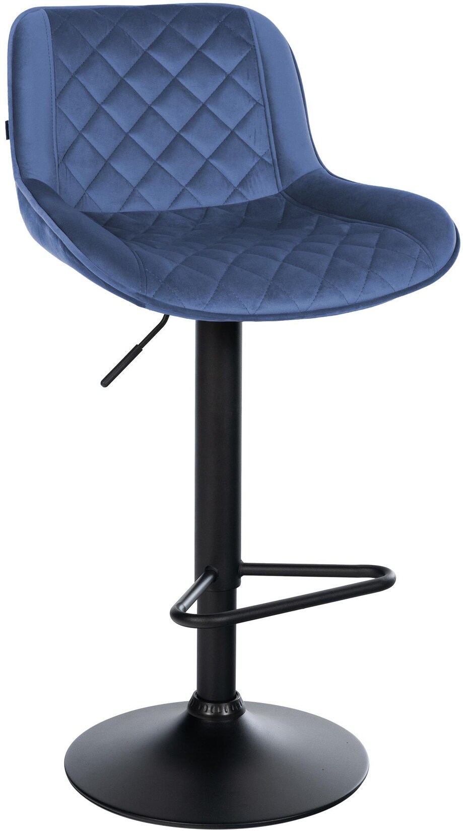 CLP Barhocker höhenverstellbar, Barstuhl Kasson drehbar mit Rückenlehne, modern mit Fußablage und gepolsterter Sitz, schwarz Gestell