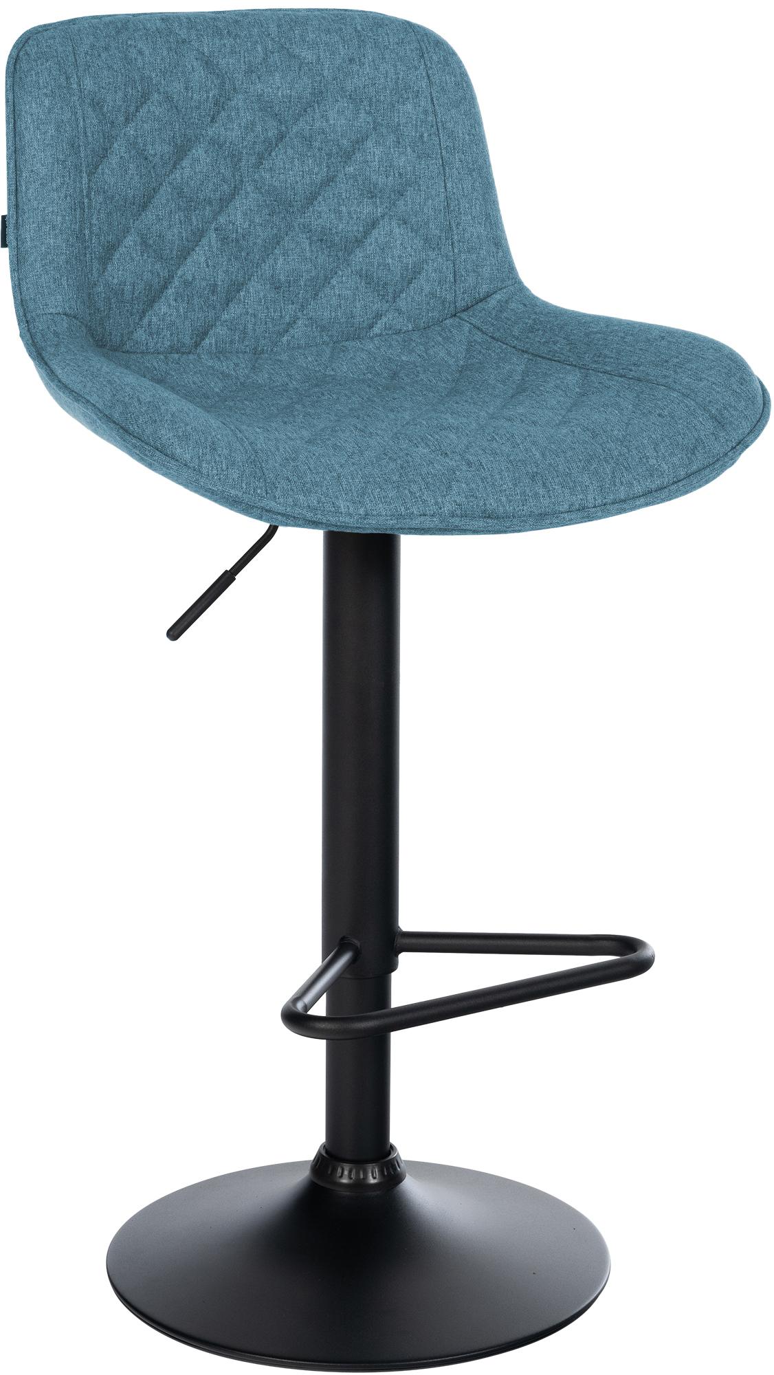 CLP Barhocker h&ouml;henverstellbar, Barstuhl Kasson drehbar mit R&uuml;ckenlehne, modern mit Fu&szlig;ablage und gepolsterter Sitz, schwarz Gestell - Bild 1