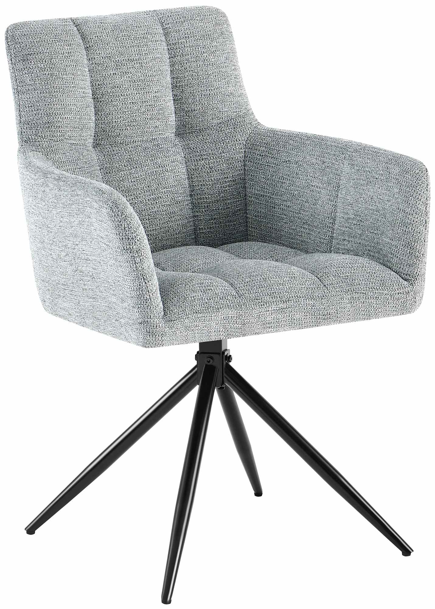 CLP Esszimmerstuhl Jonah, schwenkbarer Polsterstuhl mit Armlehne, 180&deg; Auto-R&uuml;ckstellmechanismus, Stoffbezug pflegeleicht, Stuhl f&uuml;r K&uuml;che - Bild 1