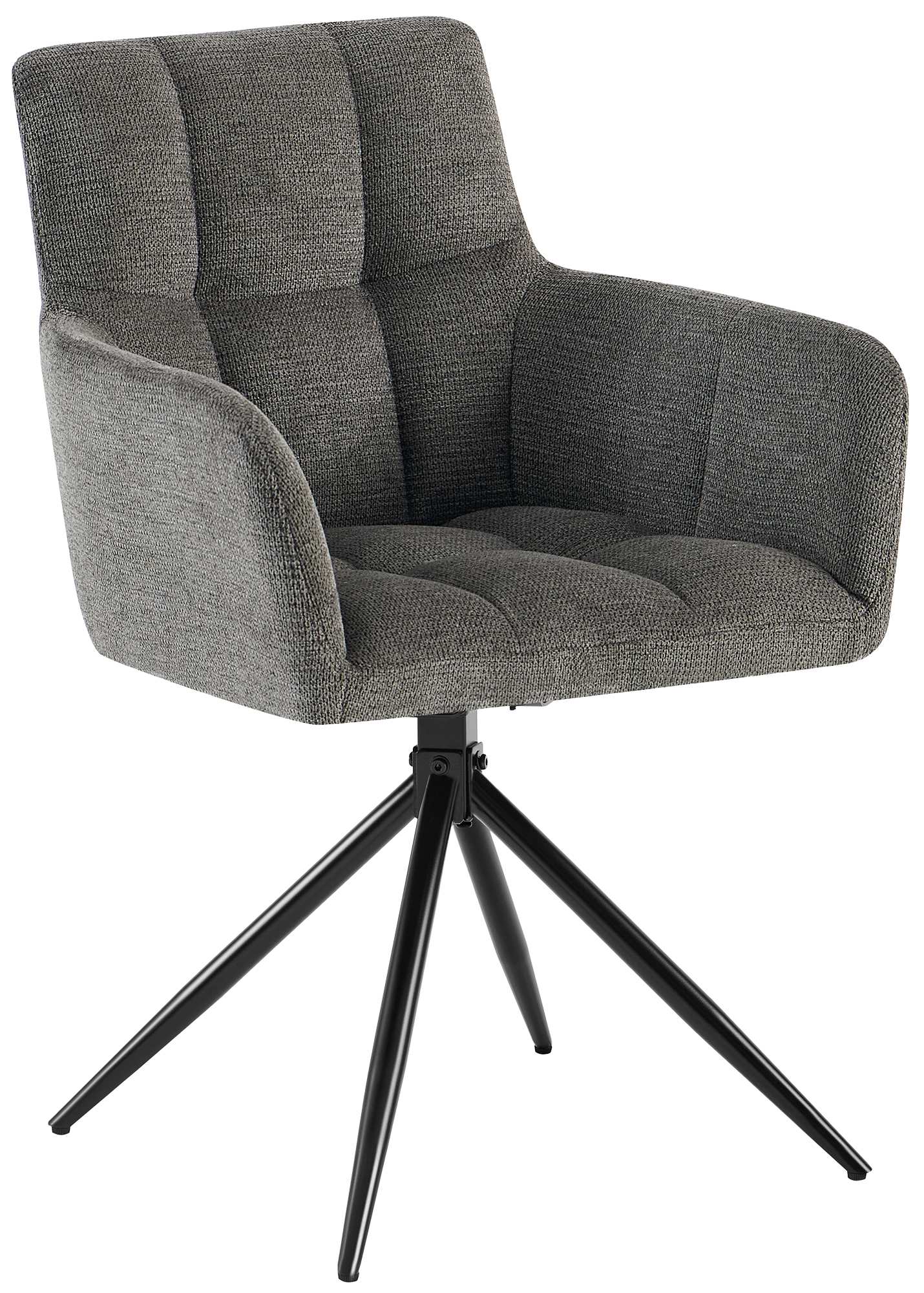 CLP Esszimmerstuhl Jonah, schwenkbarer Polsterstuhl mit Armlehne, 180&deg; Auto-R&uuml;ckstellmechanismus, Stoffbezug pflegeleicht, Stuhl f&uuml;r K&uuml;che - Bild 1