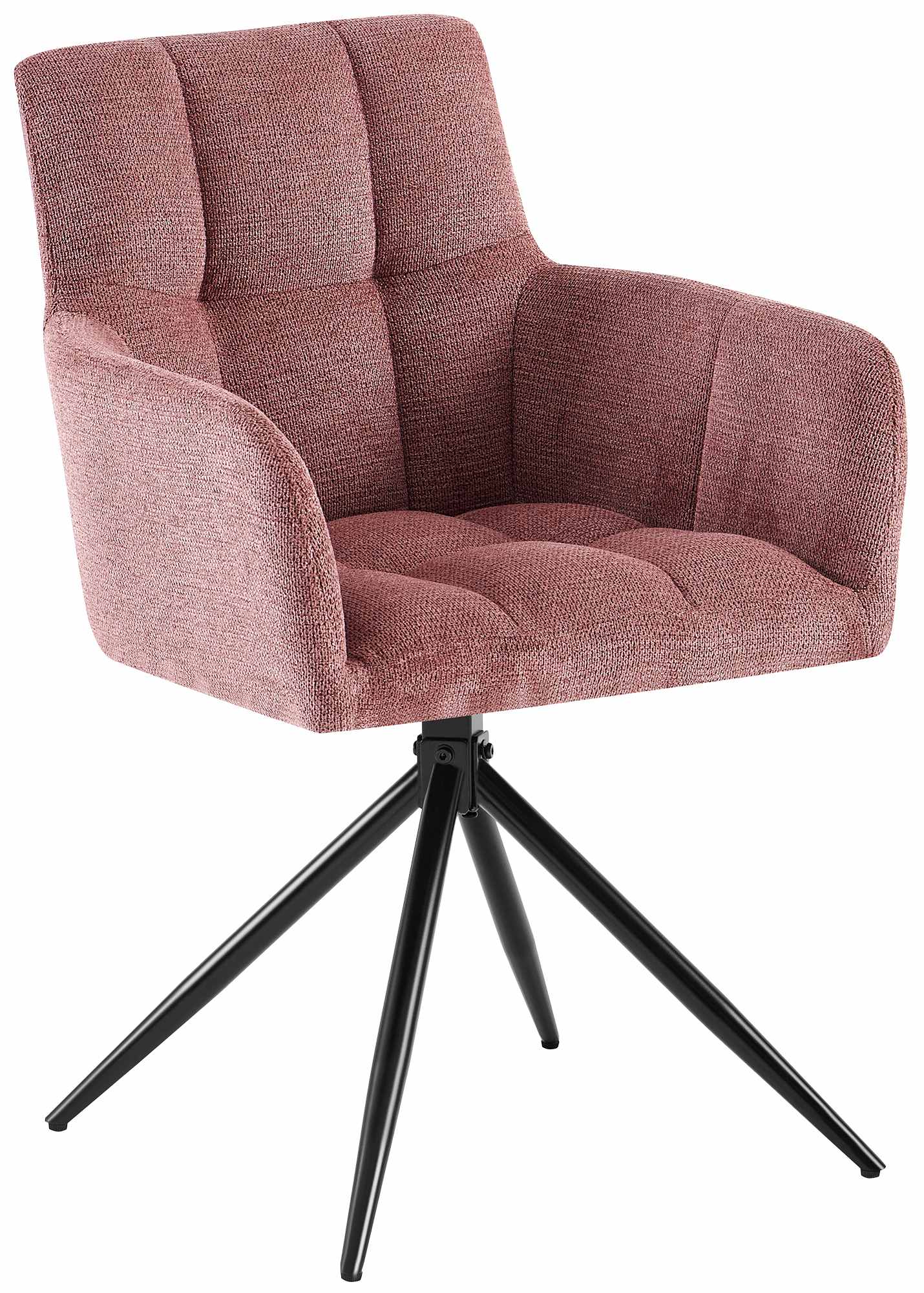 CLP Esszimmerstuhl Jonah, schwenkbarer Polsterstuhl mit Armlehne, 180&deg; Auto-R&uuml;ckstellmechanismus, Stoffbezug pflegeleicht, Stuhl f&uuml;r K&uuml;che - Bild 1