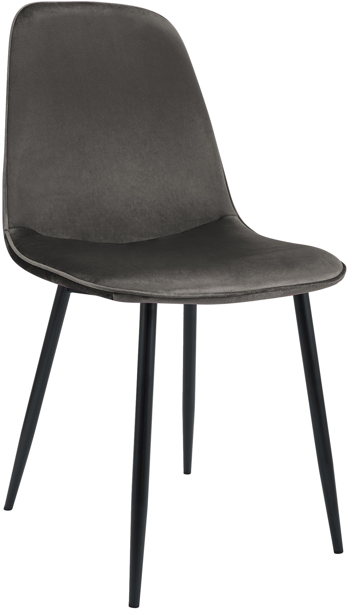 CLP Esszimmerstuhl gepolstert Maryam, K&uuml;chenstuhl mit R&uuml;ckenlehne und schwarzem Metallgestell, bis 150 kg belastbar - Bild 1