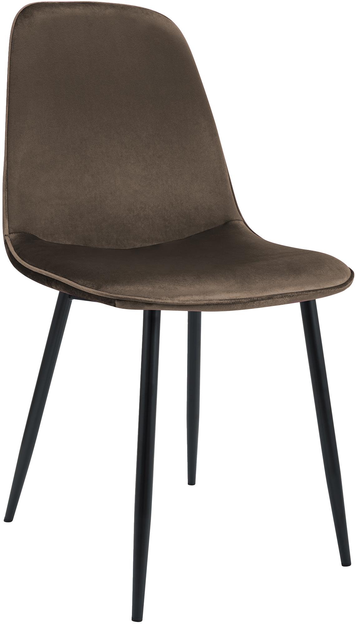 CLP Esszimmerstuhl gepolstert Maryam, K&uuml;chenstuhl mit R&uuml;ckenlehne und schwarzem Metallgestell, bis 150 kg belastbar - Bild 1