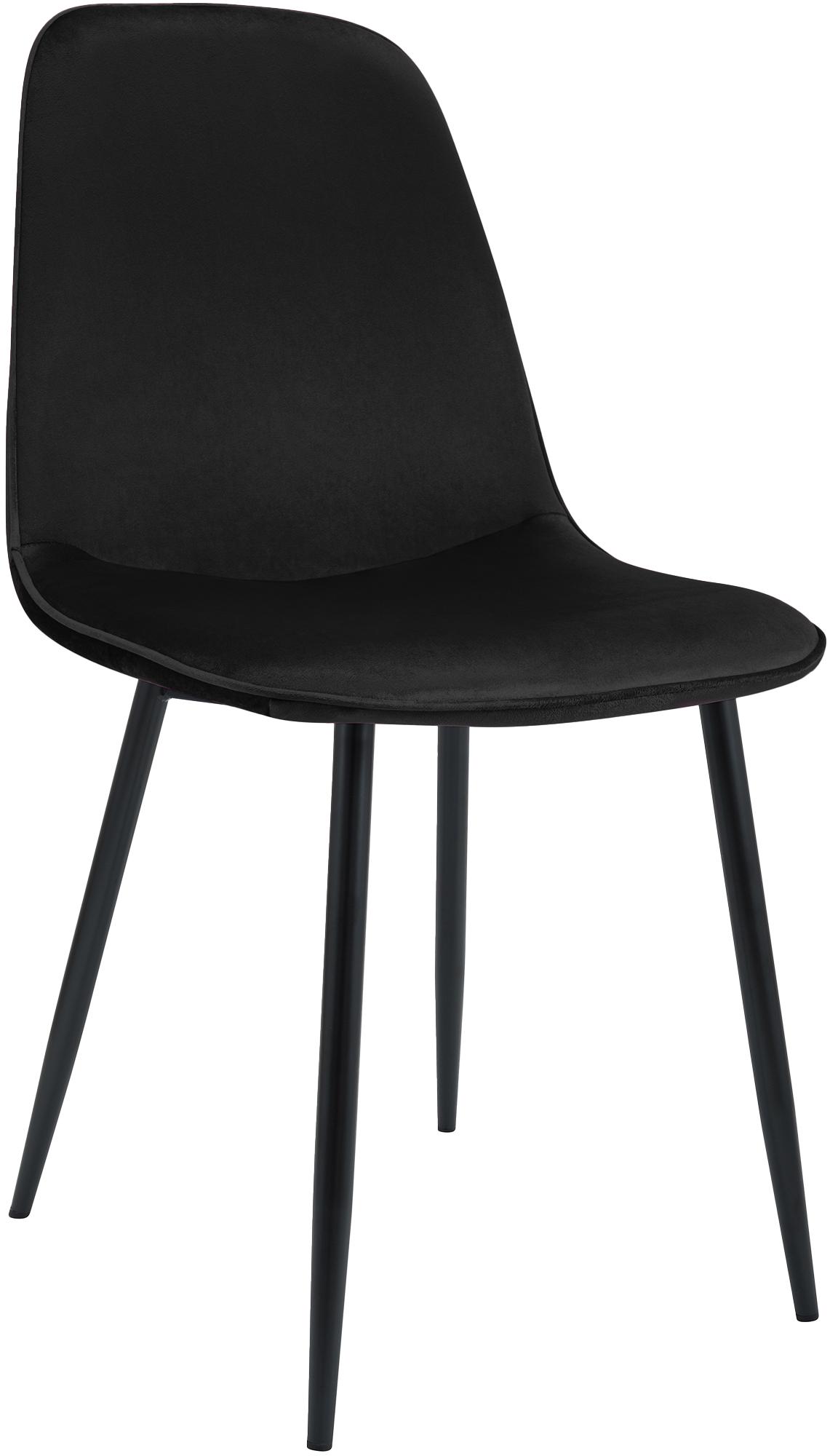 CLP Esszimmerstuhl gepolstert Maryam, K&uuml;chenstuhl mit R&uuml;ckenlehne und schwarzem Metallgestell, bis 150 kg belastbar - Bild 1