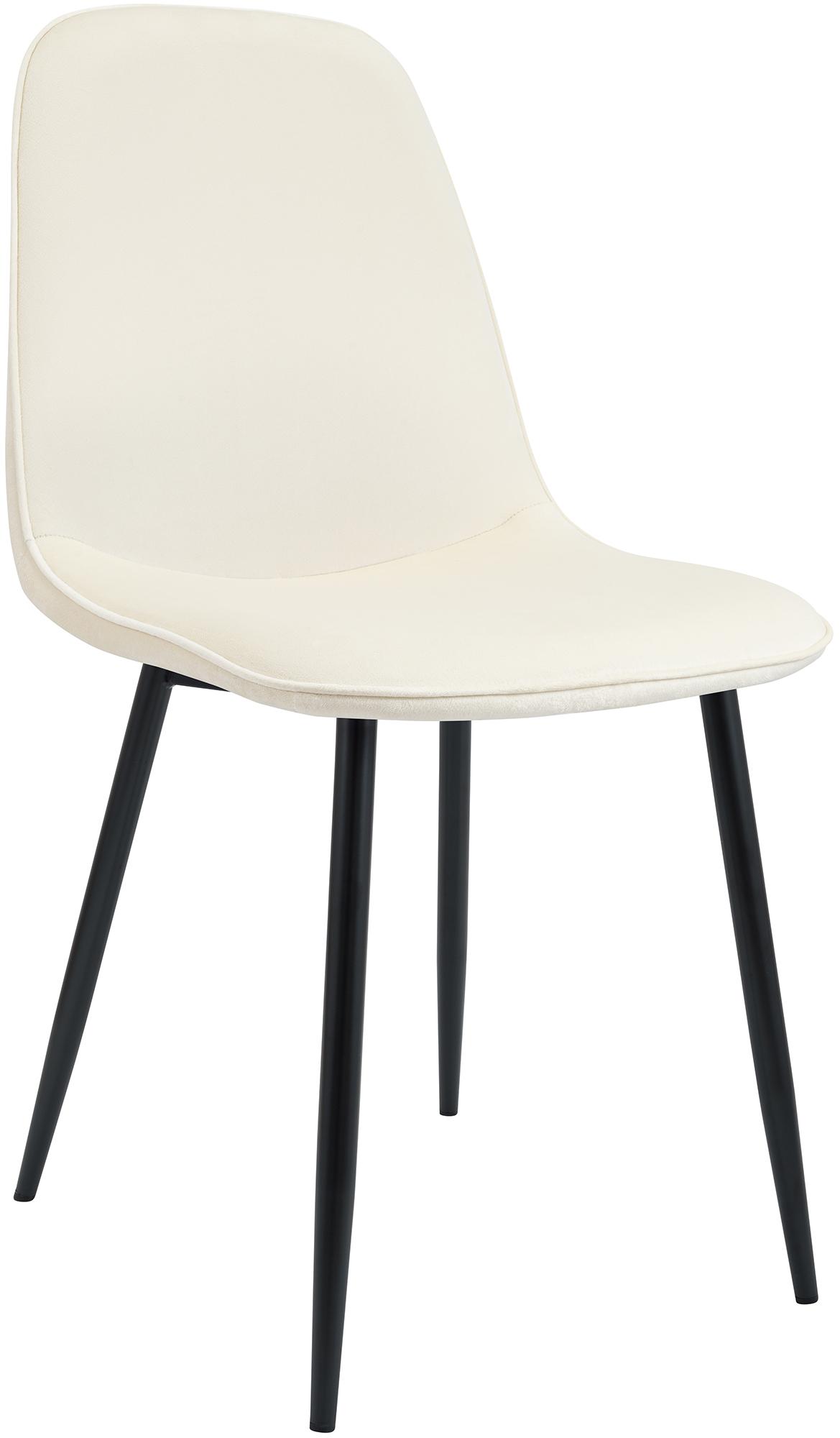 CLP Esszimmerstuhl gepolstert Maryam, K&uuml;chenstuhl mit R&uuml;ckenlehne und schwarzem Metallgestell, bis 150 kg belastbar - Bild 1