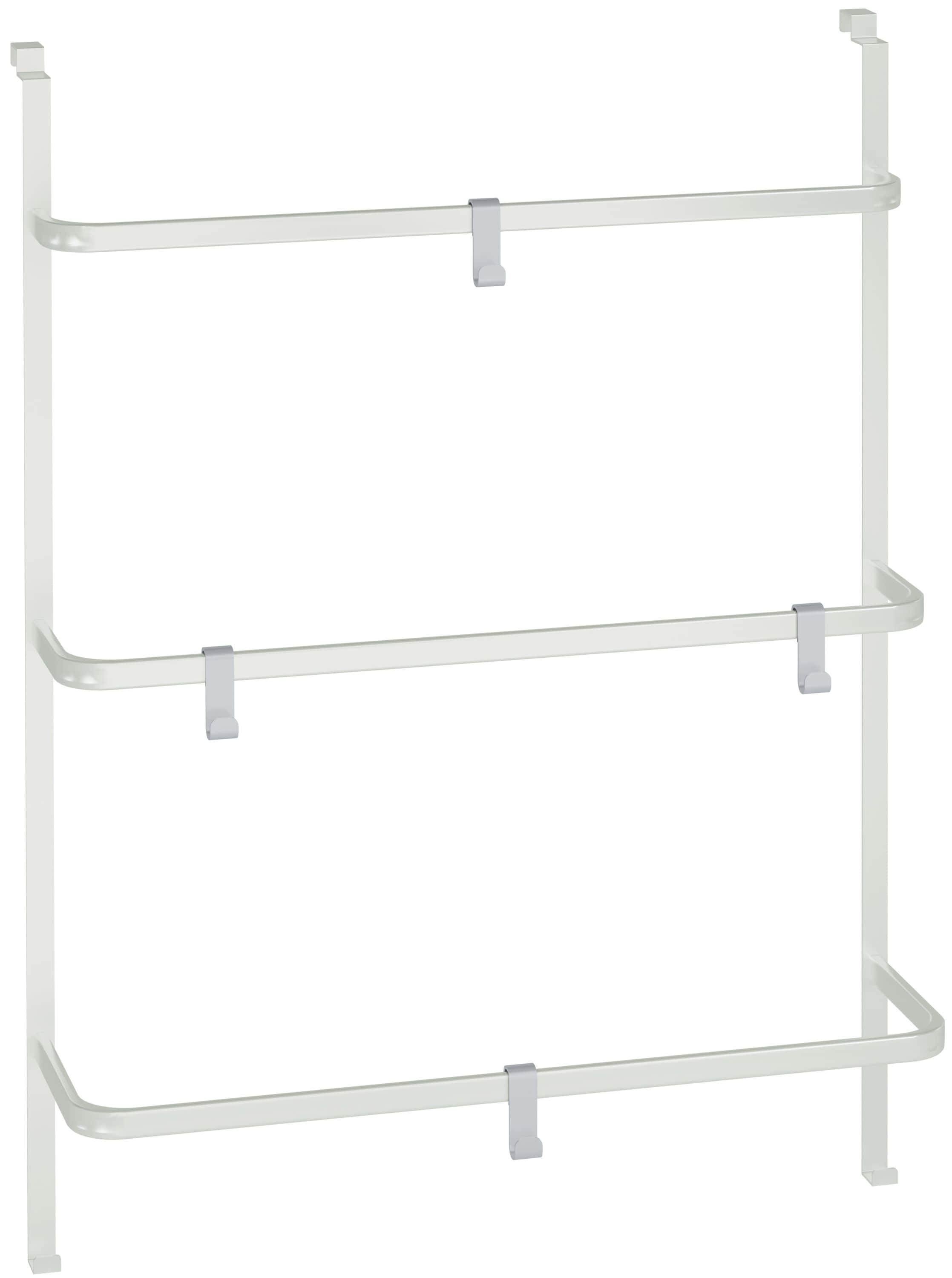 CLP Handtuchhalter Lenexa zum Einh&auml;ngen I T&uuml;r-H&auml;ngeregal ohne Bohren I Badetuchhalter dreistufig mit vier Haken I aus Metall - Bild 1