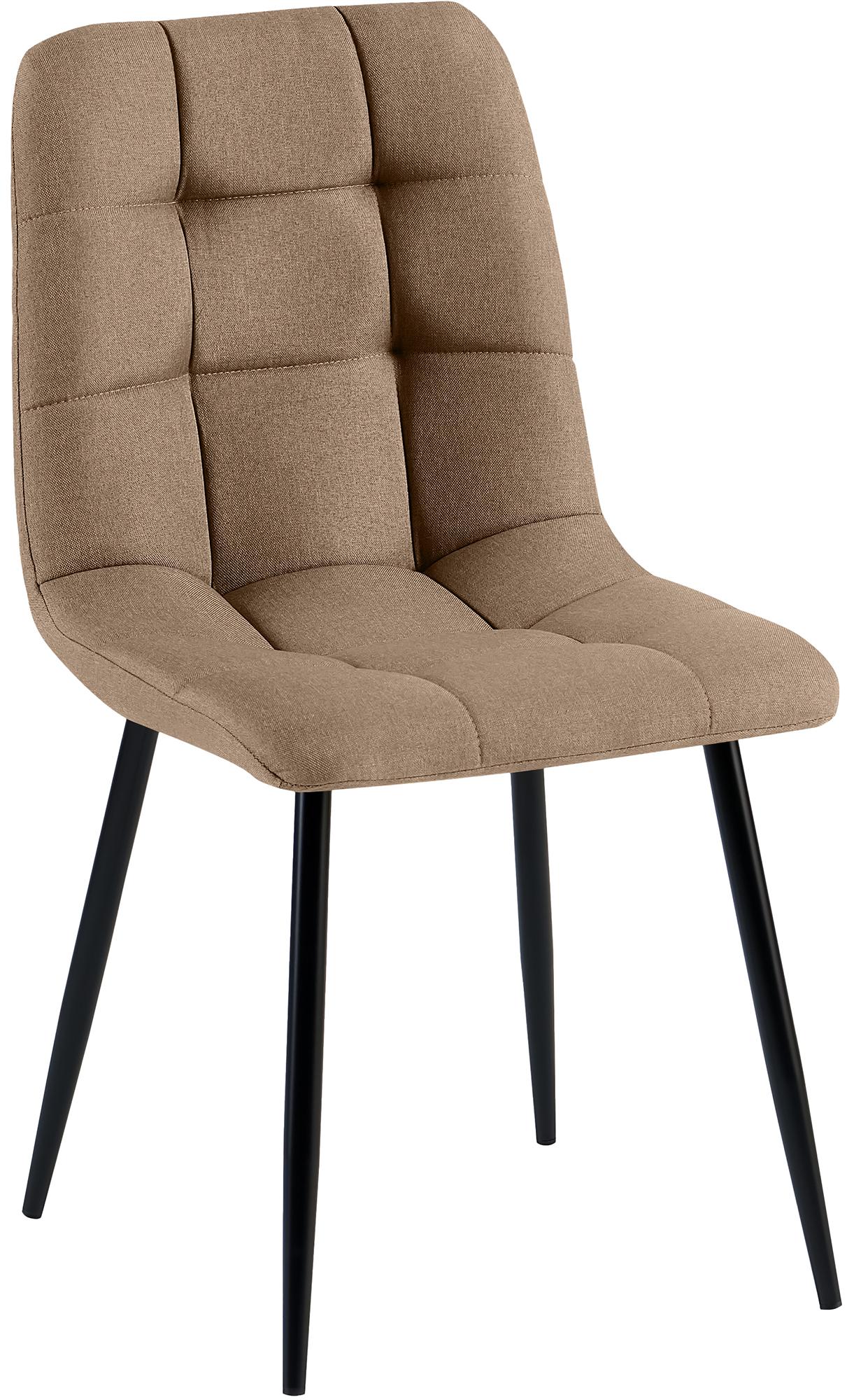 CLP Esszimmerstuhl Antibes I K&uuml;chenstuhl gepolstert mit gestepptem Stoffbezug I Polsterstuhl mit Metallgestell I bis 150 kg belastbar - Bild 1