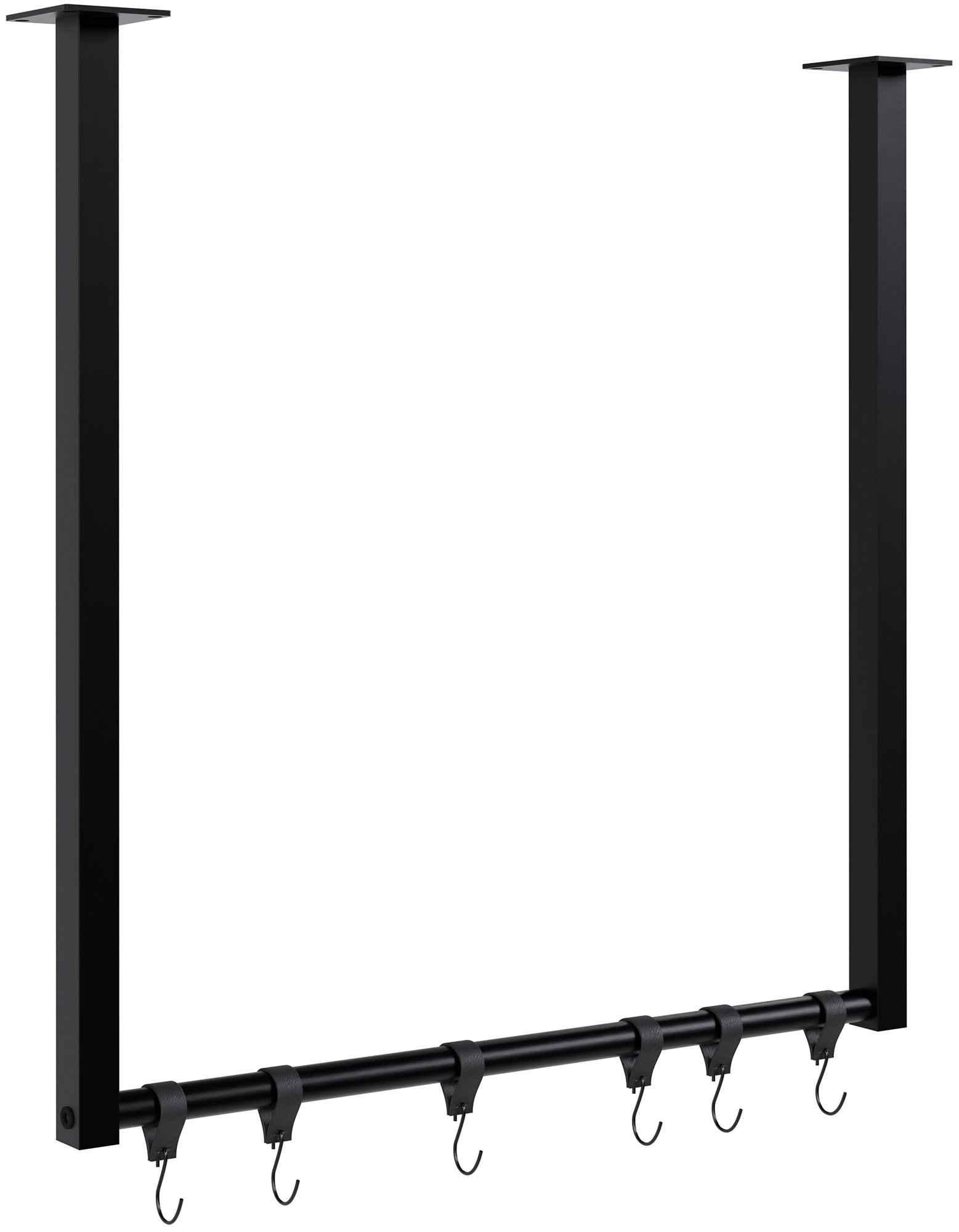 CLP Kleiderstange Fenton mit 6 Kleiderhaken I Kleiderst&auml;nder f&uuml;r Deckenmontage I Garderobenstange aus Metall - Bild 1