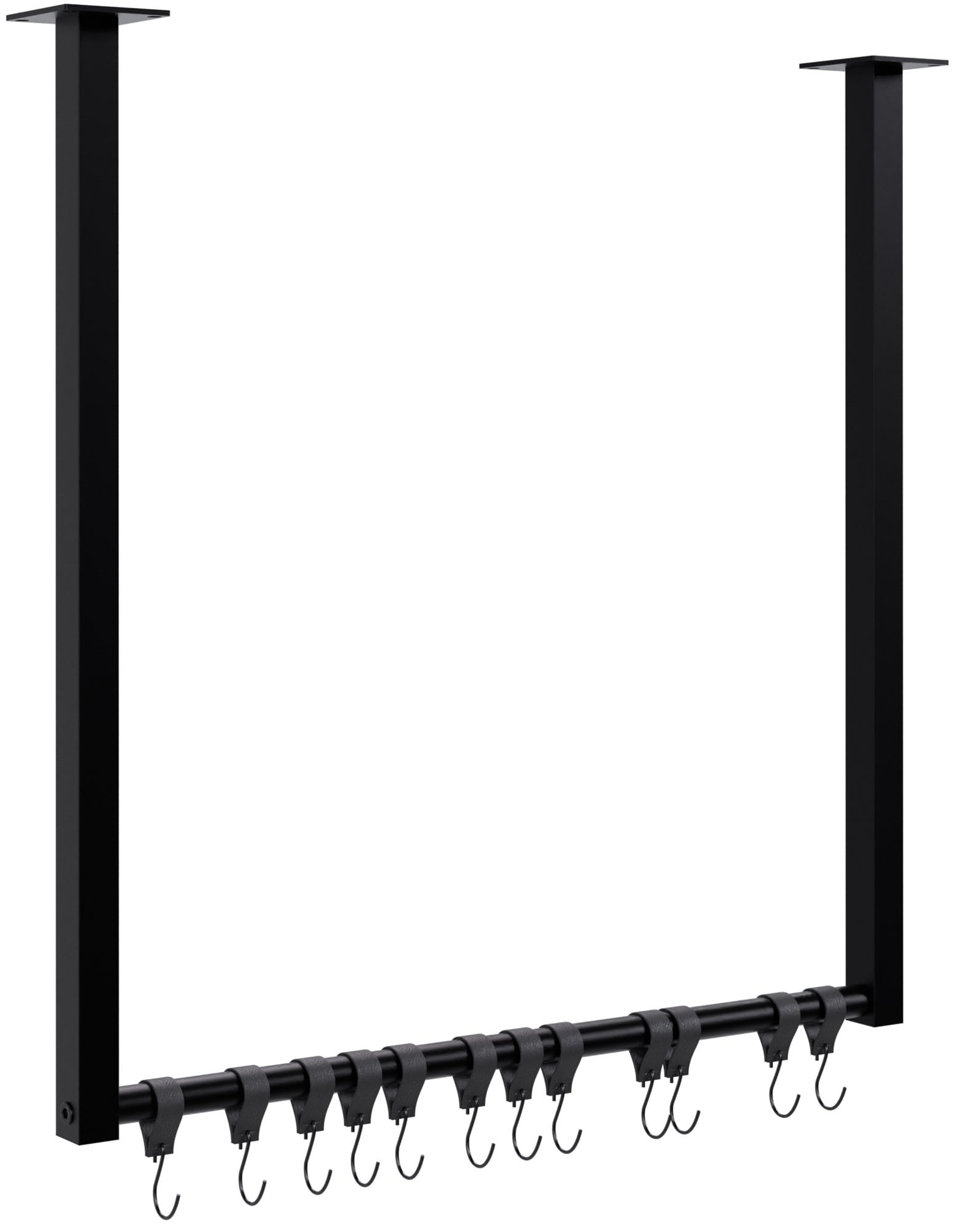 CLP Kleiderstange Fenton mit 12 Kleiderhaken I Kleiderst&auml;nder f&uuml;r Deckenmontage I Garderobenstange aus Metall - Bild 1