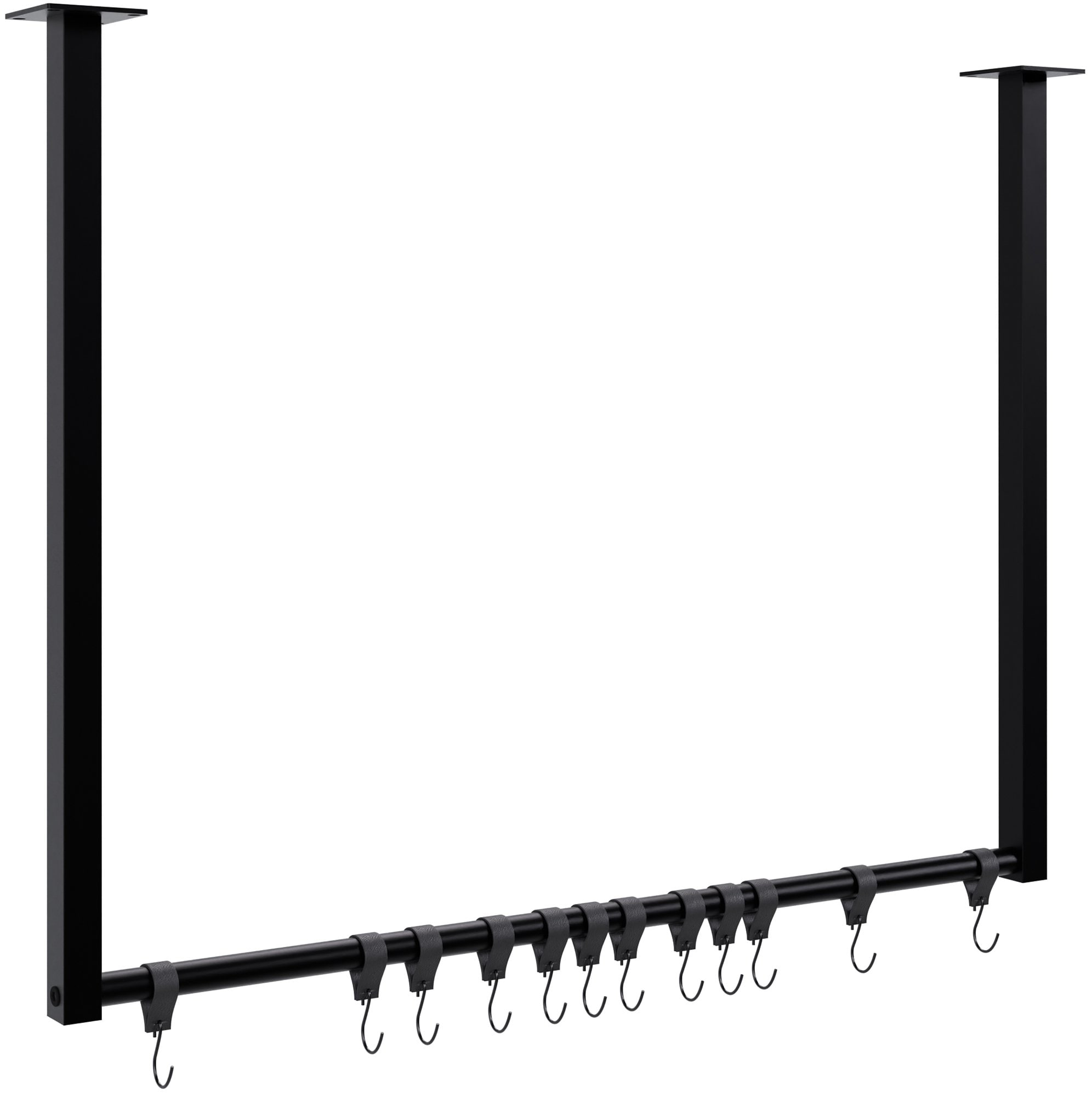 CLP Kleiderstange Fenton mit 12 Kleiderhaken I Kleiderst&auml;nder f&uuml;r Deckenmontage I Garderobenstange aus Metall - Bild 1