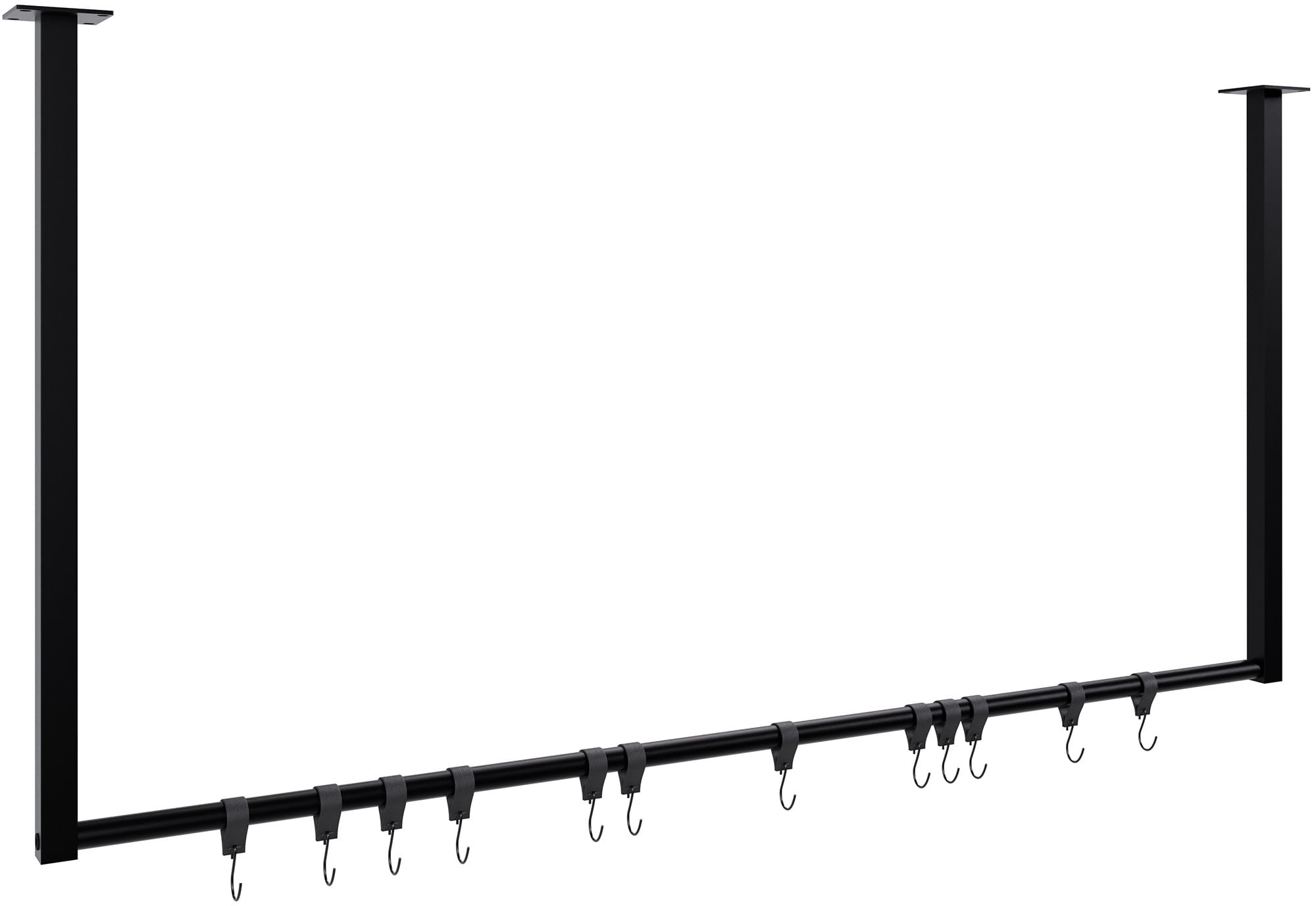 CLP Kleiderstange Fenton mit 12 Kleiderhaken I Kleiderst&auml;nder f&uuml;r Deckenmontage I Garderobenstange aus Metall - Bild 1