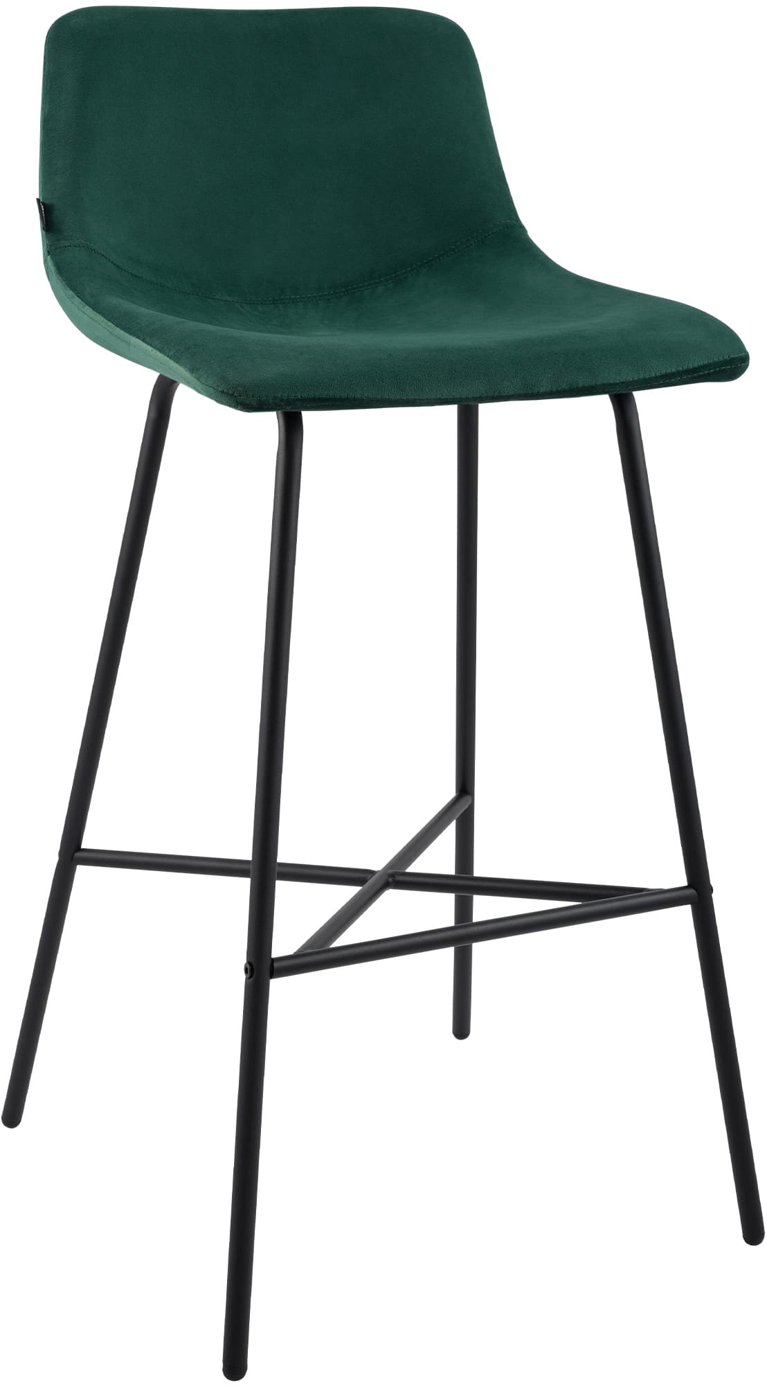 CLP Barhocker gepolstert Altona, Barstuhl mit Lehne und Fu&szlig;st&uuml;tze, moderner Tresenstuhl f&uuml;r die K&uuml;che, mit schwarzem Metallgestell - Bild 1