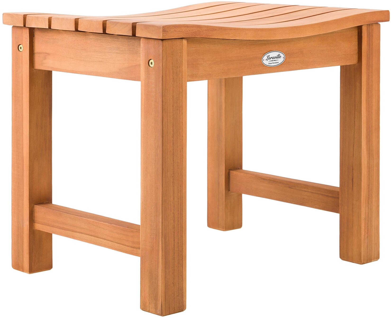 CLP Teakholz Hocker outdoor wetterfest Bibury, Sitzhocker und Fußhocker in einem, langlebig für Garten, Terrasse und Balkon | 04255716351632