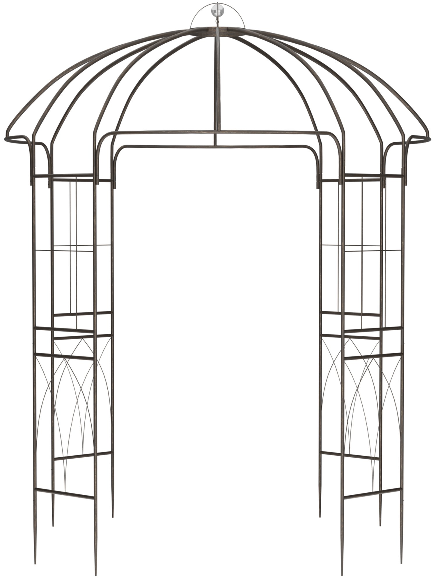 CLP Gartenpavillon wetterfest Keira, Rosenbogen mit Rankhilfe, 270x200 cm, Stahlgestell pulverbeschichtet, stabil & dekorativ f&uuml;r Terrasse - Bild 1