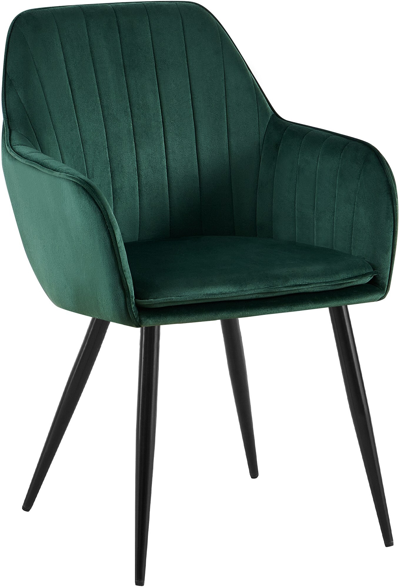 CLP Esszimmerstuhl Cheryl Samt, komfortabler Sessel mit robustem Gestell, Belastbarkeit von max. 150 kg - Bild 1