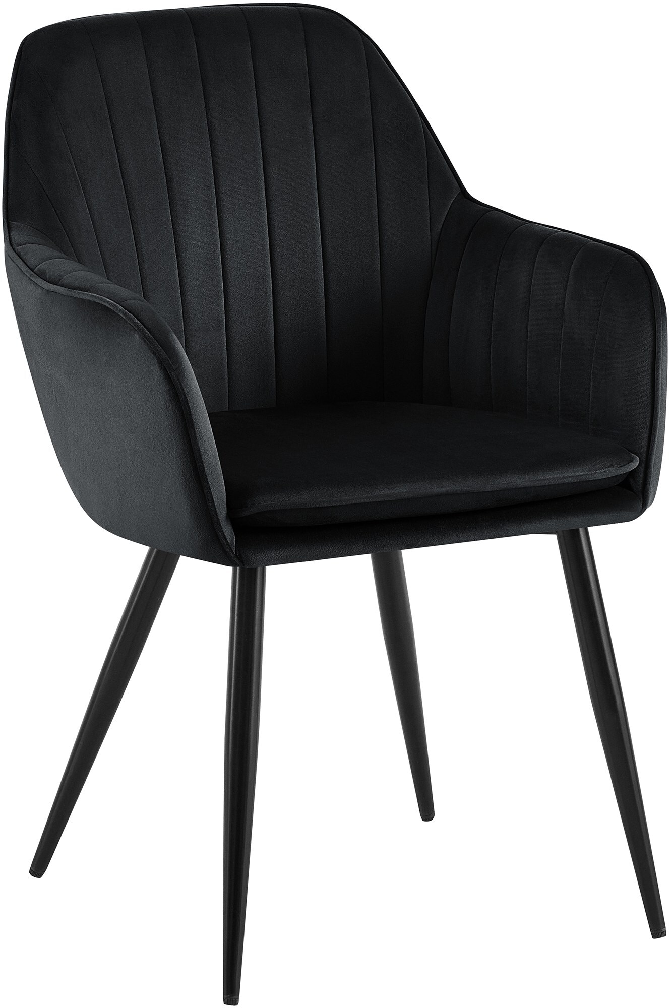 CLP Esszimmerstuhl Cheryl Samt, komfortabler Sessel mit robustem Gestell, Belastbarkeit von max. 150 kg - Bild 1