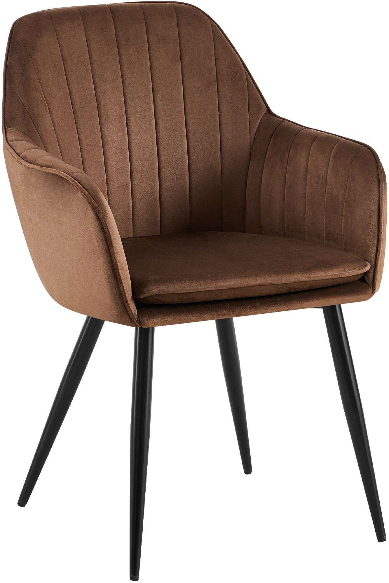 CLP Esszimmerstuhl Cheryl Samt, komfortabler Sessel mit robustem Gestell, Belastbarkeit von max. 150 kg - Bild 1