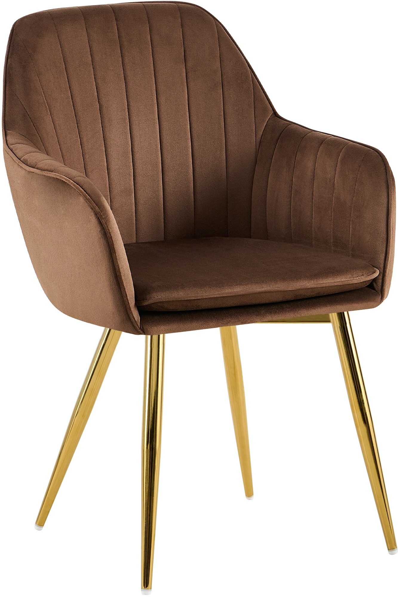 CLP Esszimmerstuhl Cheryl Samt, komfortabler Sessel mit robustem Gestell, Belastbarkeit von max. 150 kg - Bild 1