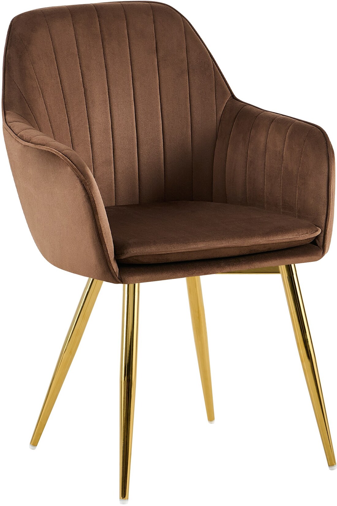 CLP Esszimmerstuhl Cheryl Samt, komfortabler Sessel mit robustem Gestell, Belastbarkeit von max. 150 kg | 04255716352318