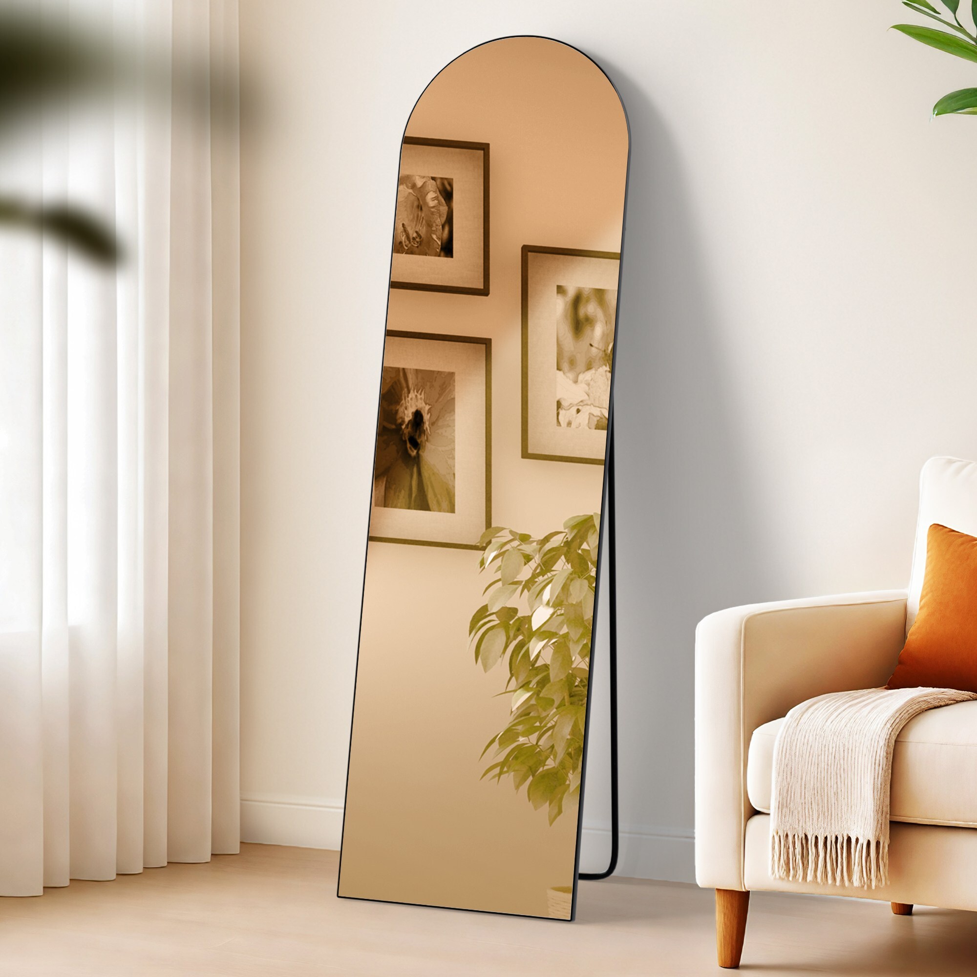 CLP Spiegel gro&szlig; Moline, Standspiegel und Wandspiegel in einem, Ganzk&ouml;rperspiegel Metallrahmen in mehreren Gr&ouml;&szlig;en und Farben - Bild 1