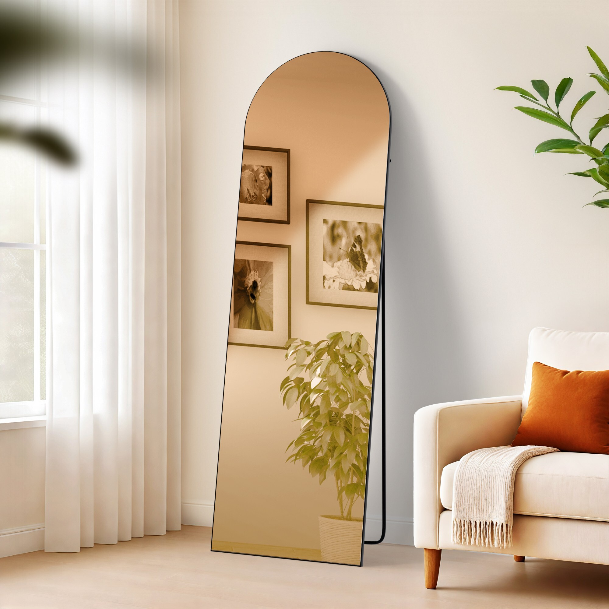 CLP Spiegel gro&szlig; Moline, Standspiegel und Wandspiegel in einem, Ganzk&ouml;rperspiegel Metallrahmen in mehreren Gr&ouml;&szlig;en und Farben - Bild 1