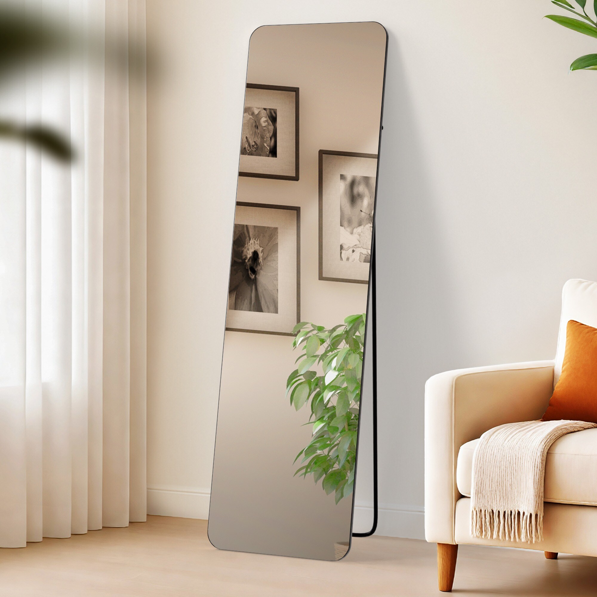 CLP Spiegel gro&szlig; Gurnee, Standspiegel und Wandspiegel in einem, Ganzk&ouml;rperspiegel Metallrahmen in mehreren Gr&ouml;&szlig;en und Farben - Bild 1