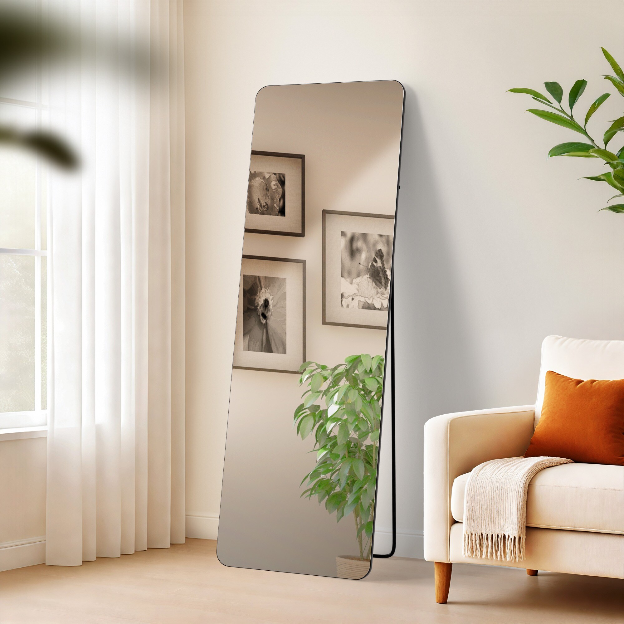 CLP Spiegel gro&szlig; Gurnee, Standspiegel und Wandspiegel in einem, Ganzk&ouml;rperspiegel Metallrahmen in mehreren Gr&ouml;&szlig;en und Farben - Bild 1